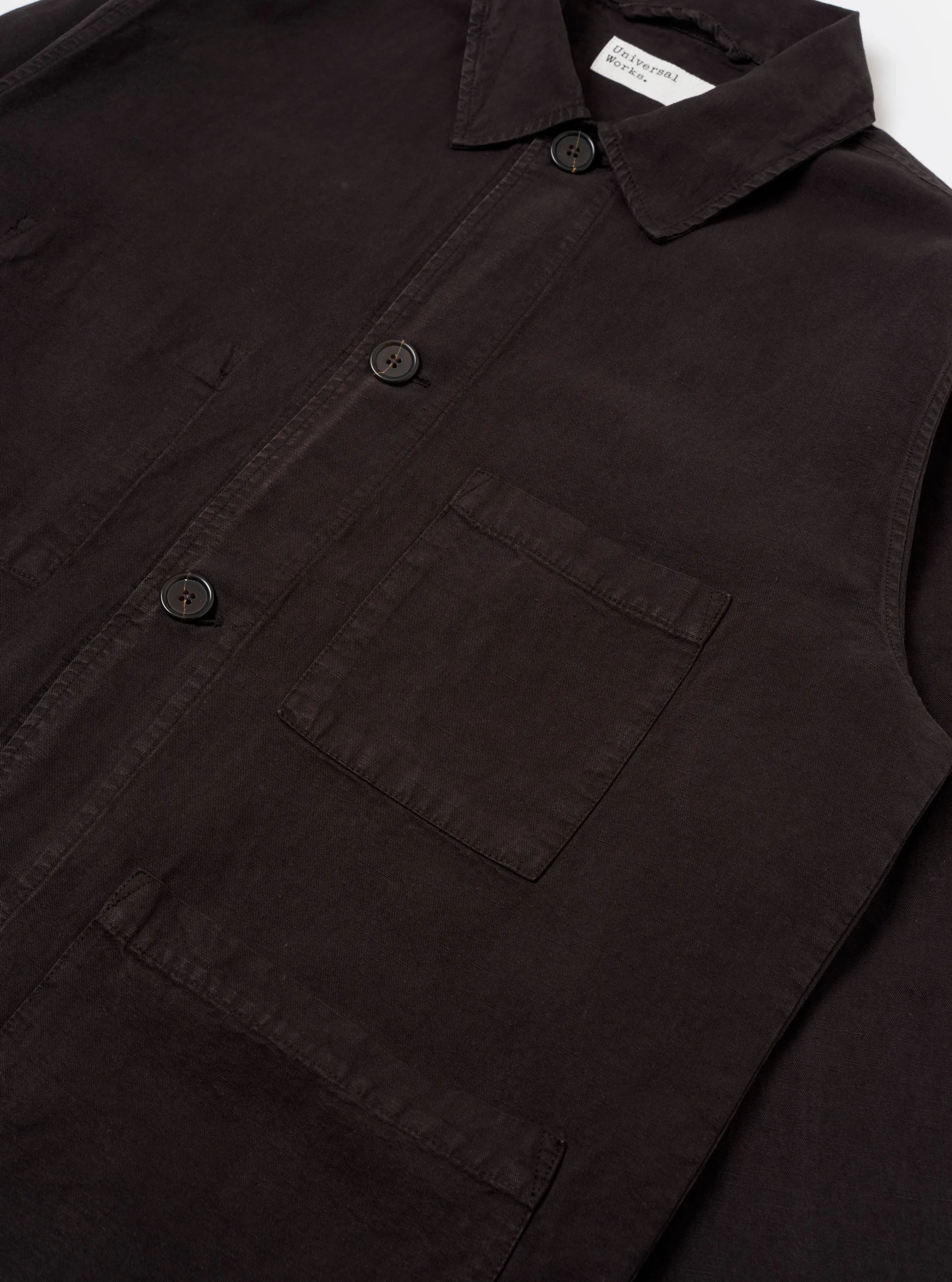 Licorice Lyo Linen Mix Coverall Jacket sold by Universal Works product image thumbnail 5
