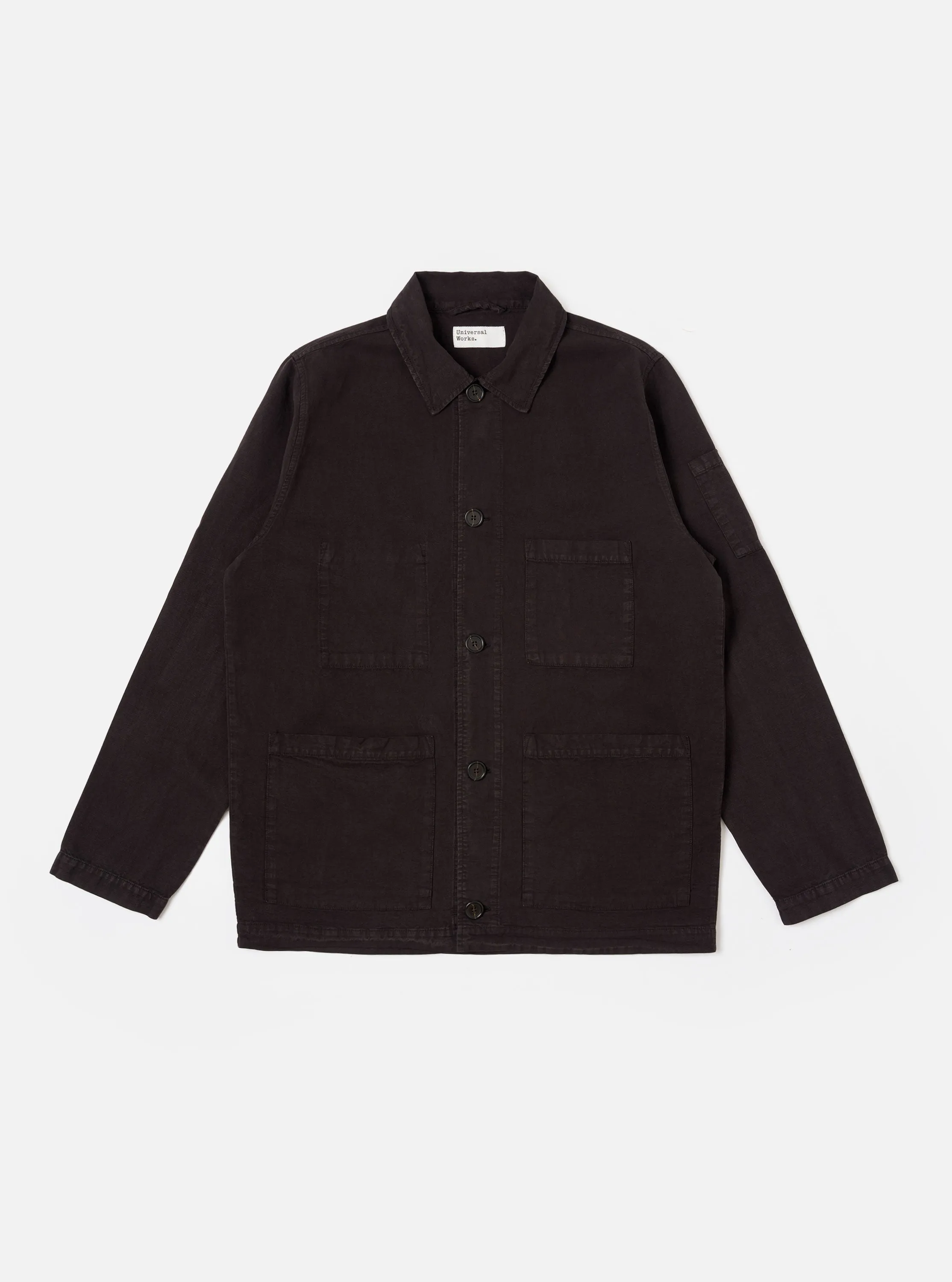 Licorice Lyo Linen Mix Coverall Jacket sold by Universal Works