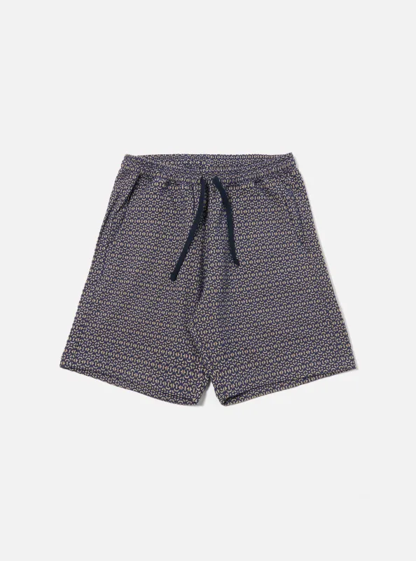 Navy Konos Cotton Simple Short sold by Universal Works