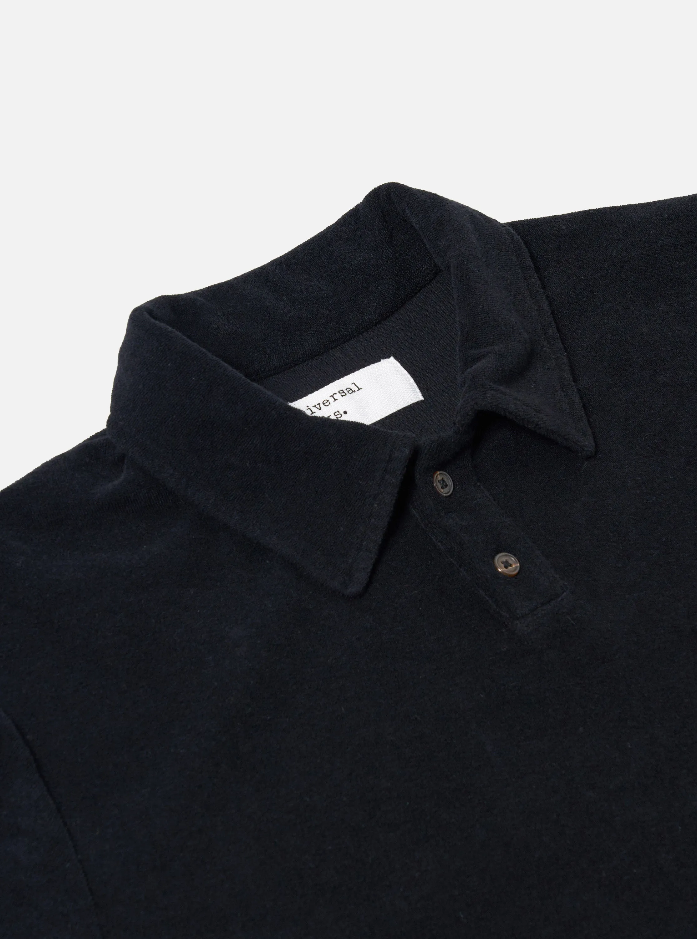 Black Light Weight Terry Newlyn Polo sold by Universal Works product image thumbnail 4