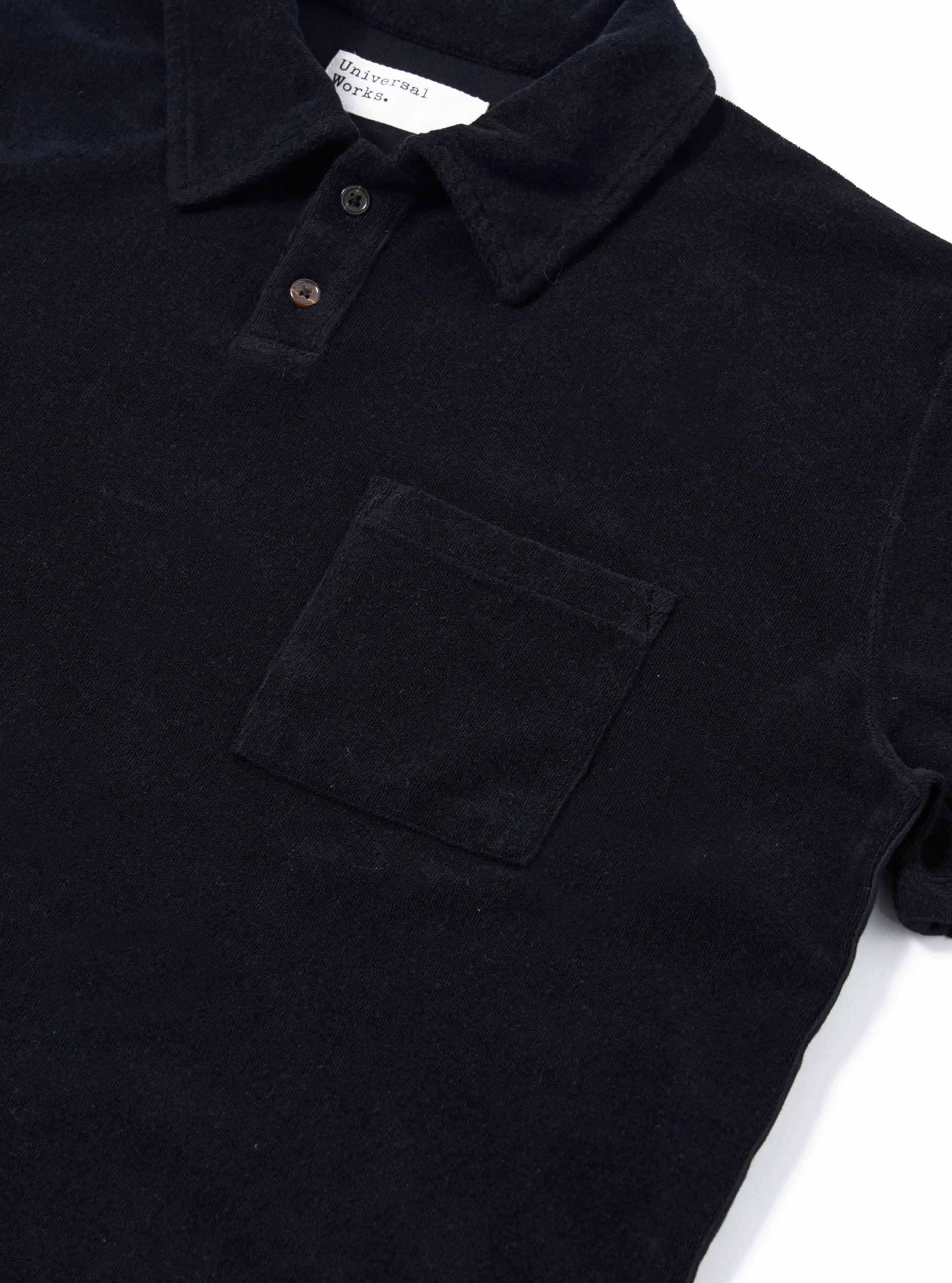 Black Light Weight Terry Newlyn Polo sold by Universal Works product image thumbnail 5