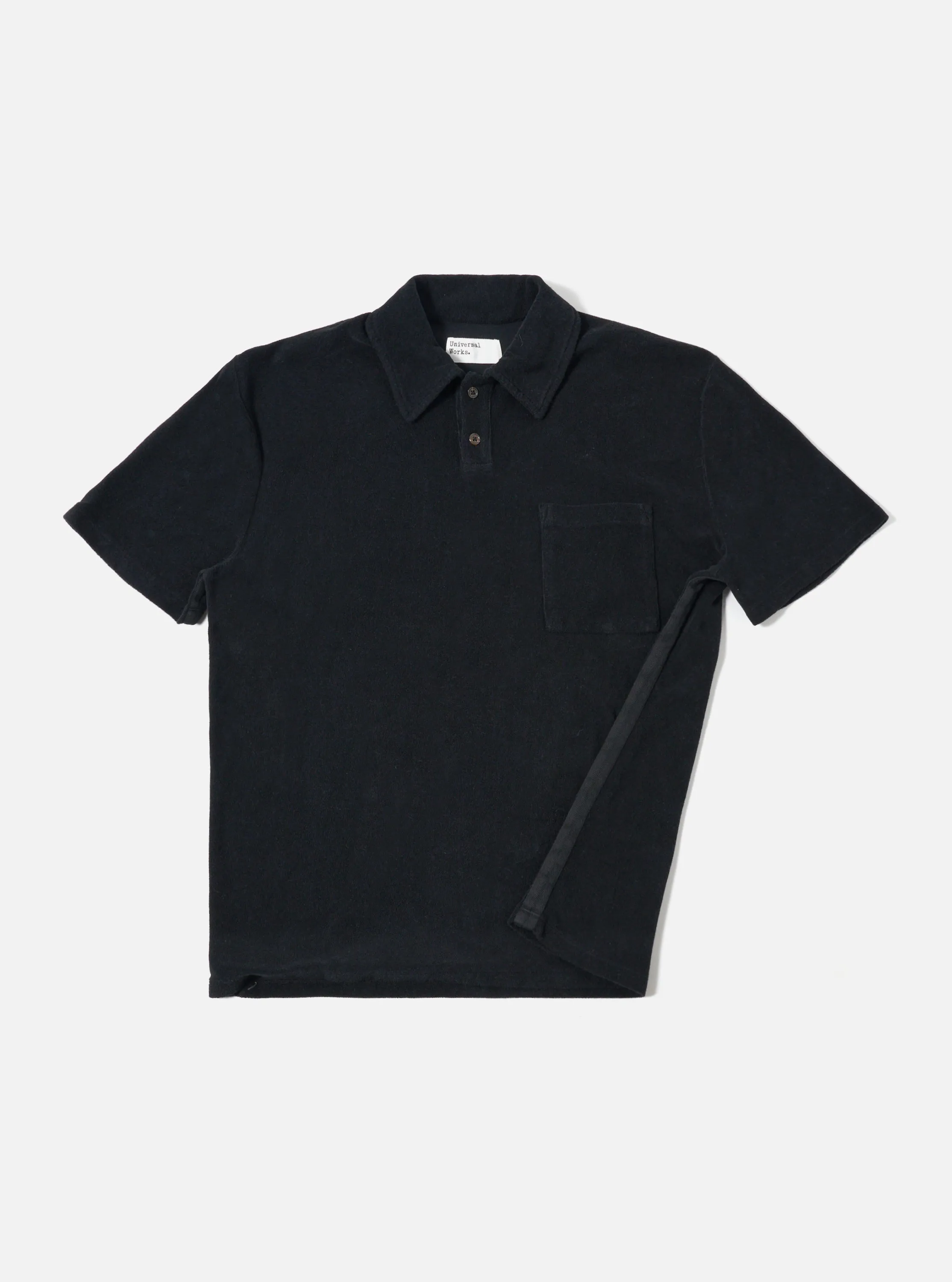 Black Light Weight Terry Newlyn Polo sold by Universal Works