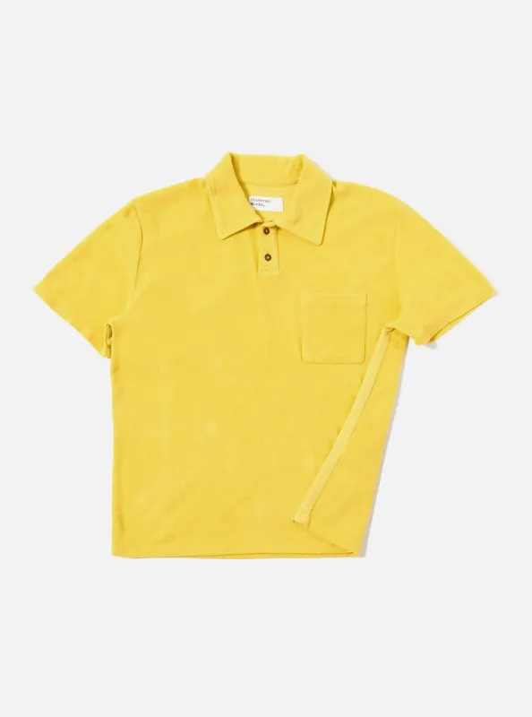 Yellow Light Weight Terry Newlyn Polo made by Universal Works