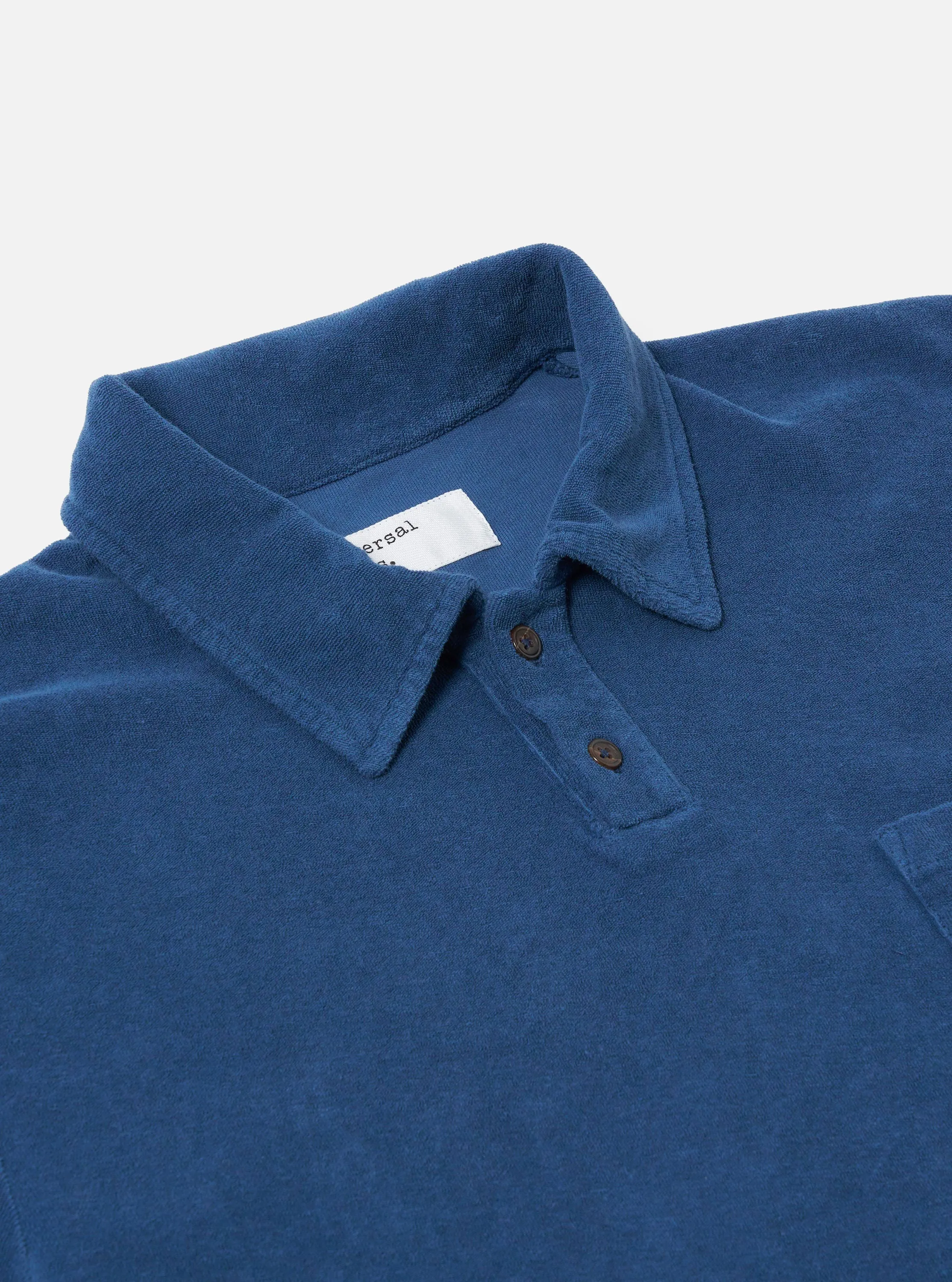 Navy Light Weight Terry Newlyn Polo sold by Universal Works product image thumbnail 4