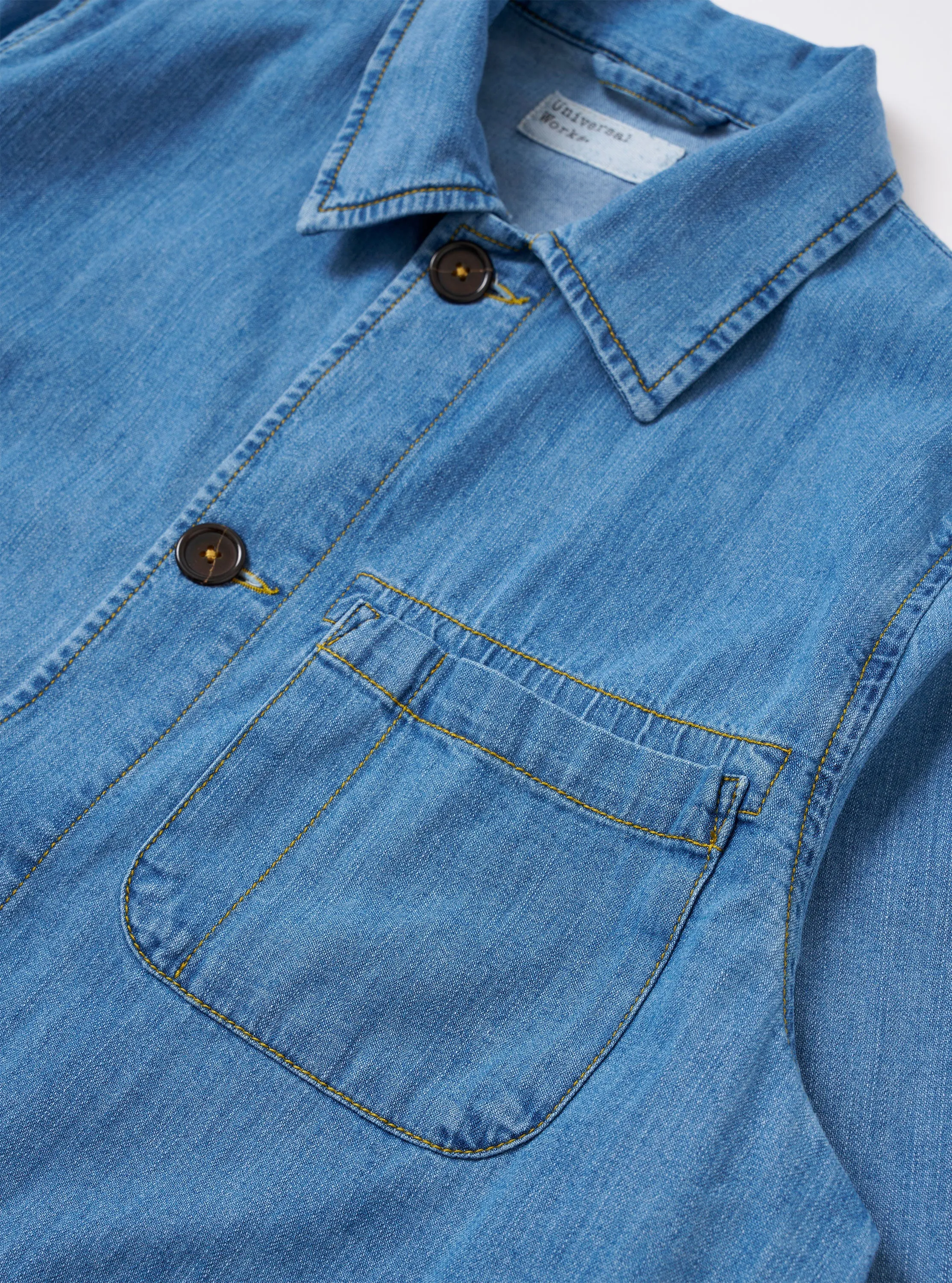 Washed Indigo 8oz Slub Denim Field Jacket sold by Universal Works product image thumbnail 4