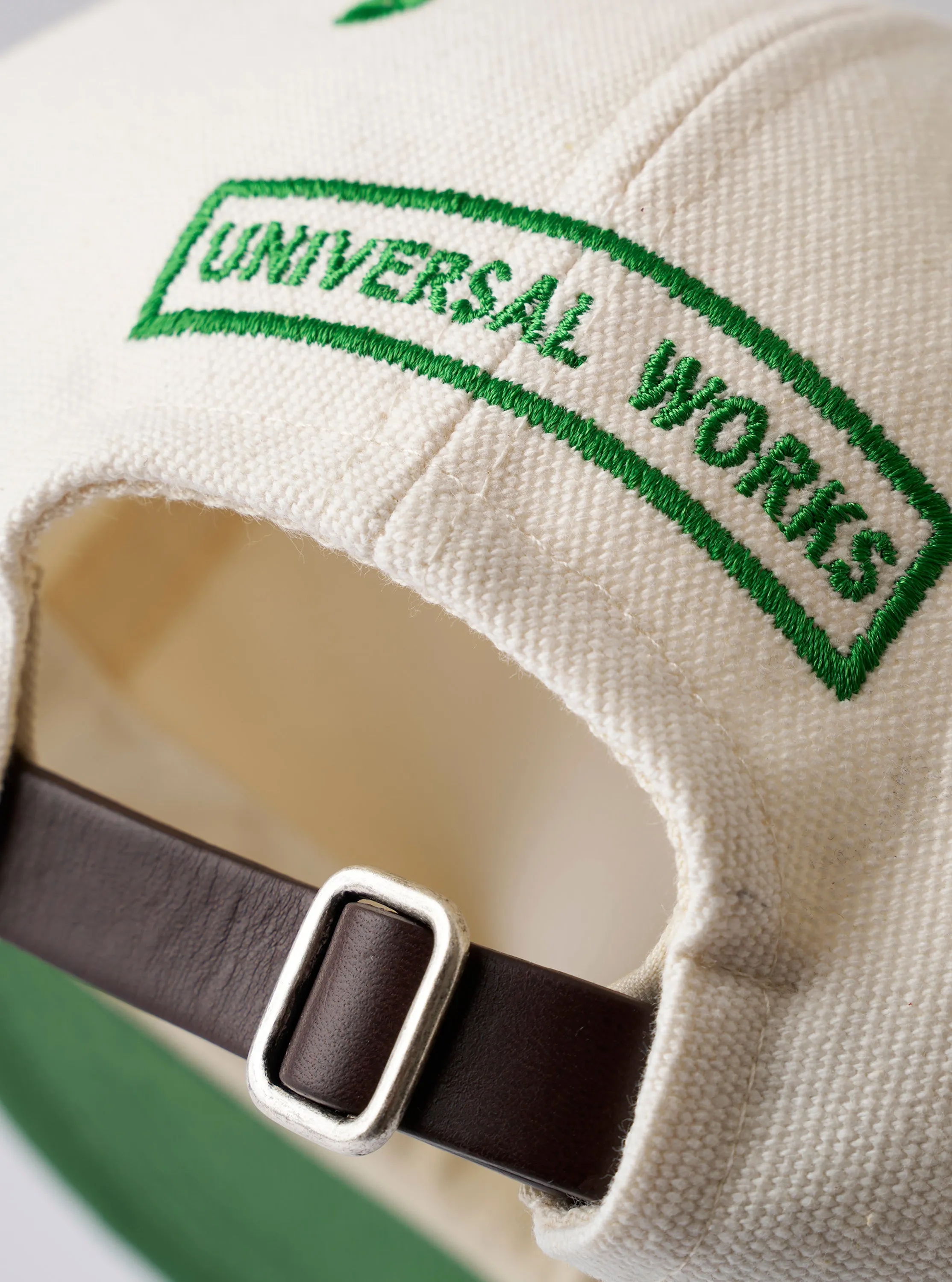 Ecru/Green Canvas Baseball Hat sold by Universal Works product image thumbnail 5