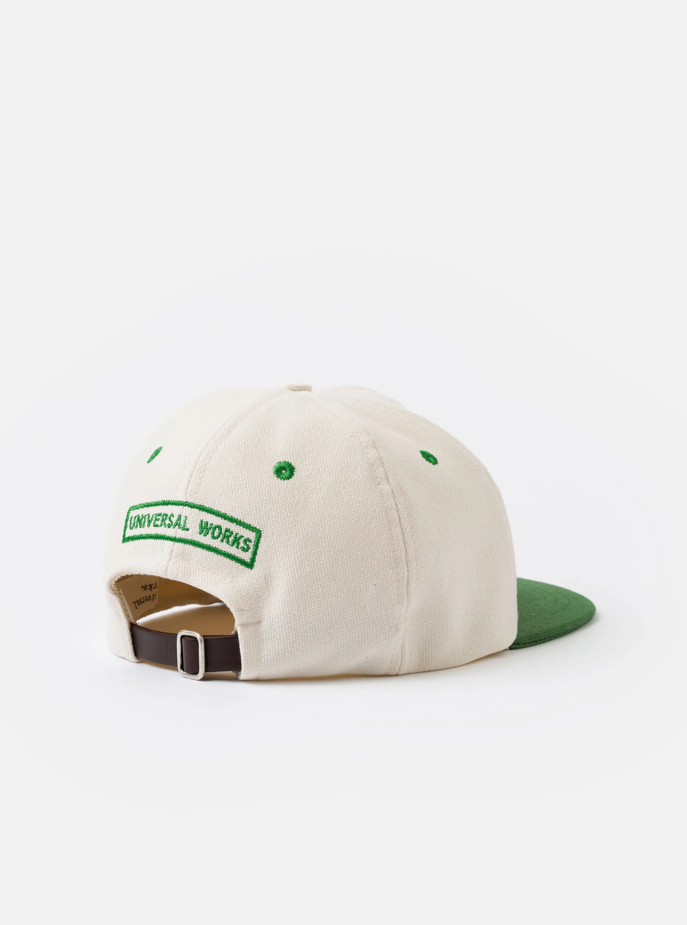 Ecru/Green Canvas Baseball Hat sold by Universal Works product image thumbnail 2