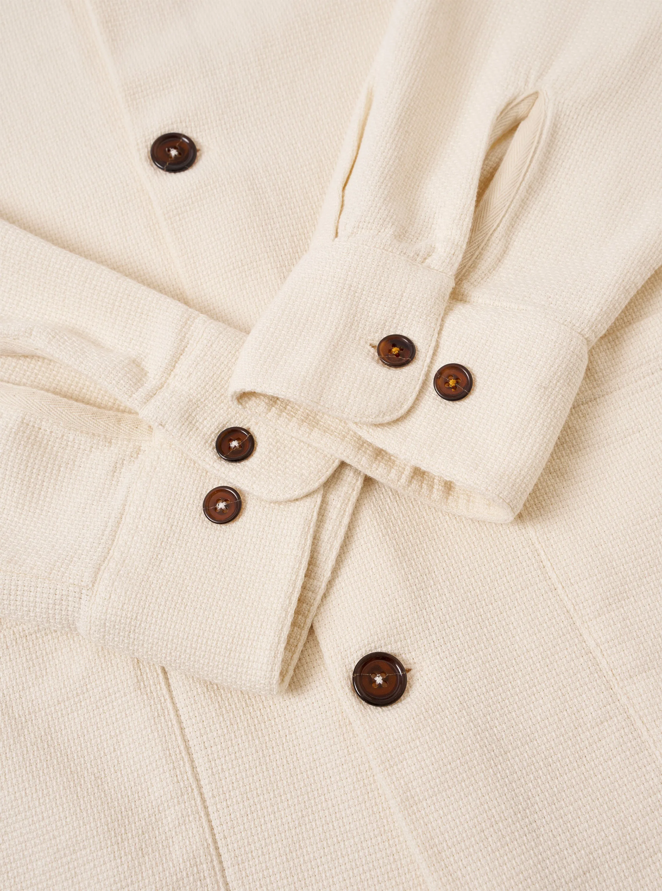 Ecru Kendal Cotton Travail Overshirt sold by Universal Works product image thumbnail 4