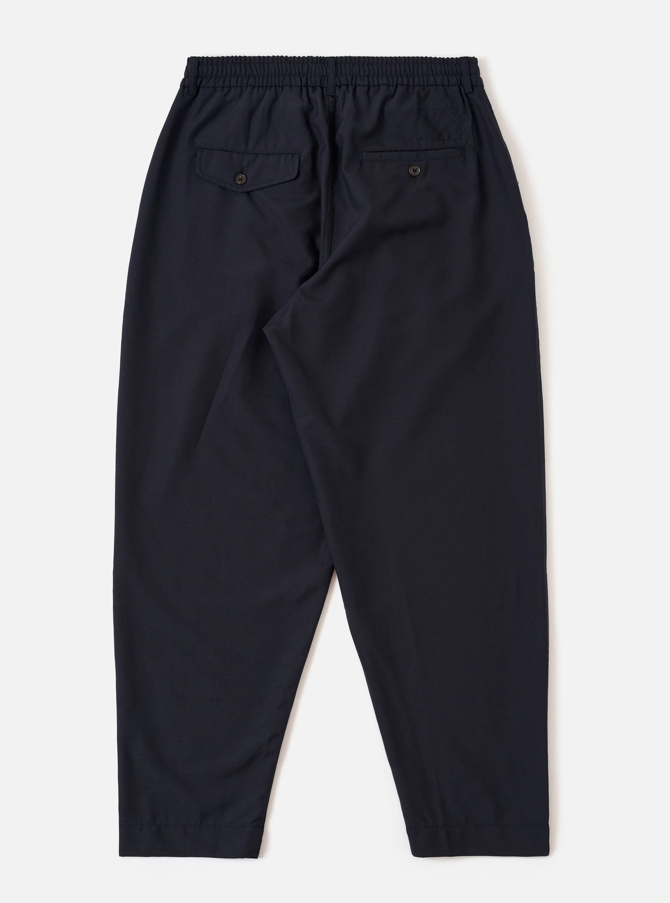 Navy Tropical Suiting Pleated Track Pant sold by Universal Works product image thumbnail 5