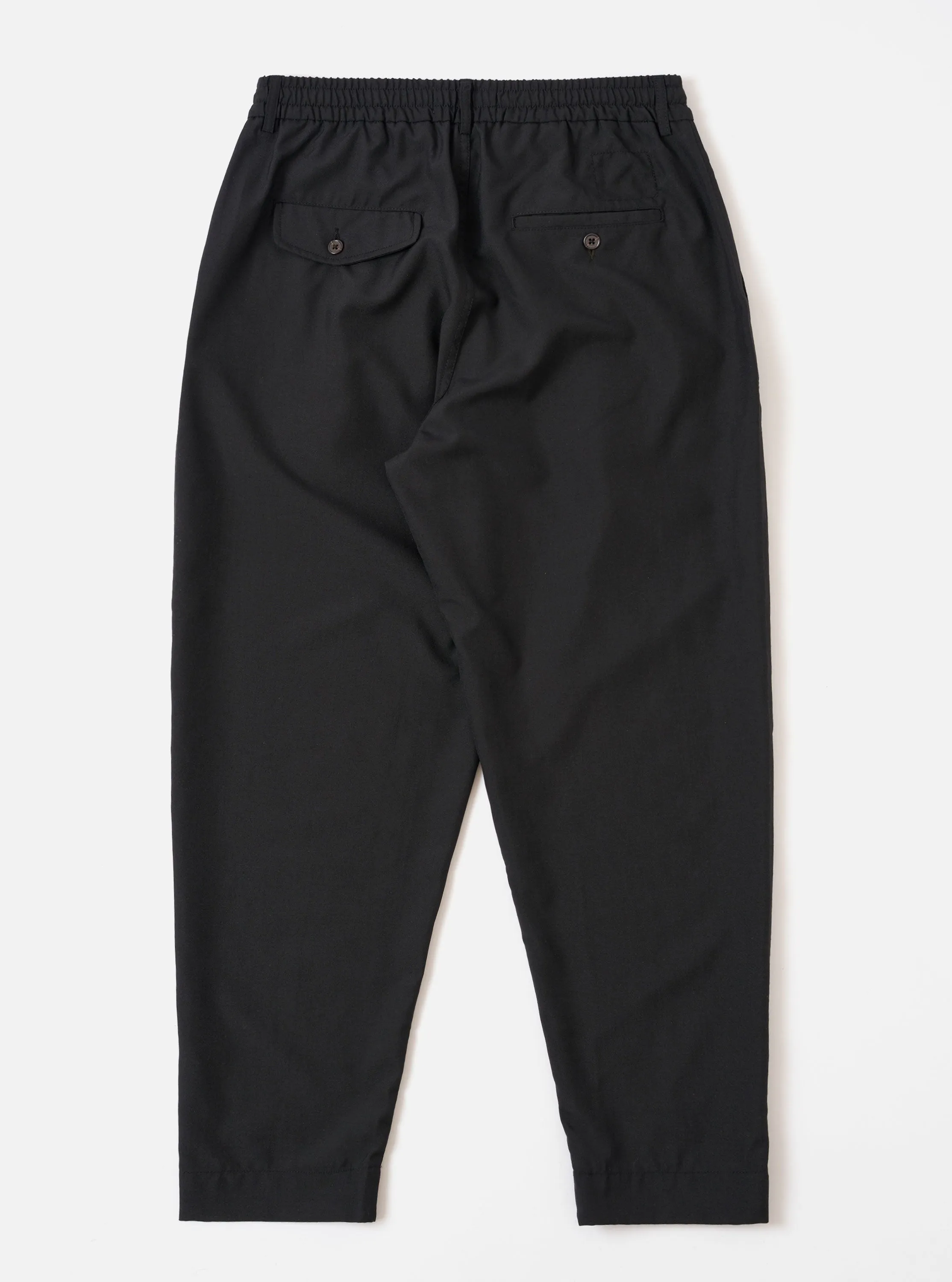Black Tropical Suiting Pleated Track Pant sold by Universal Works product image thumbnail 3