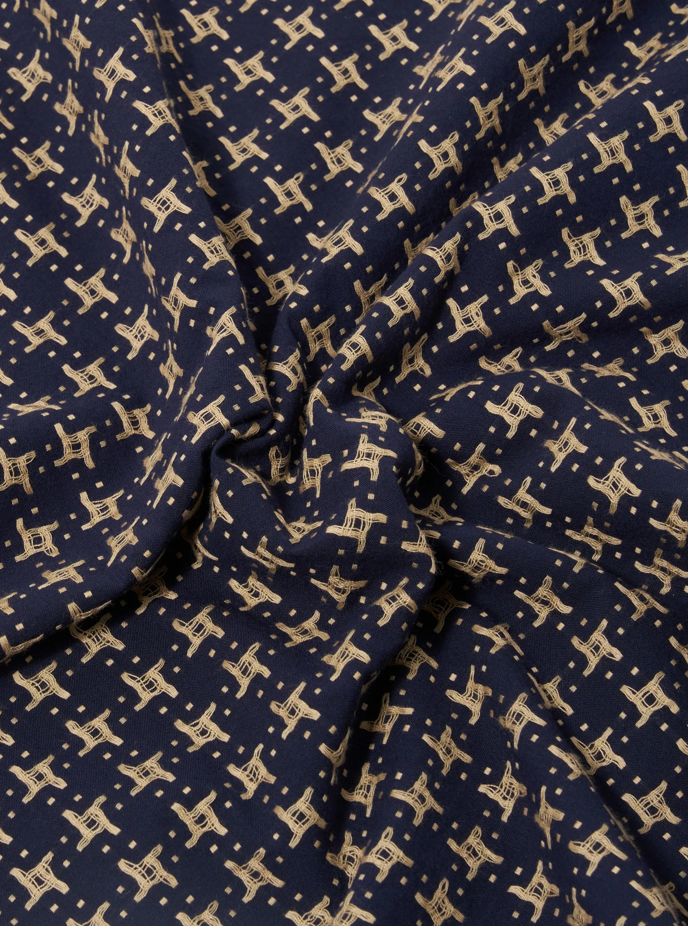 Navy/Sand Rhodes 8 Cotton Road Shirt sold by Universal Works product image thumbnail 2