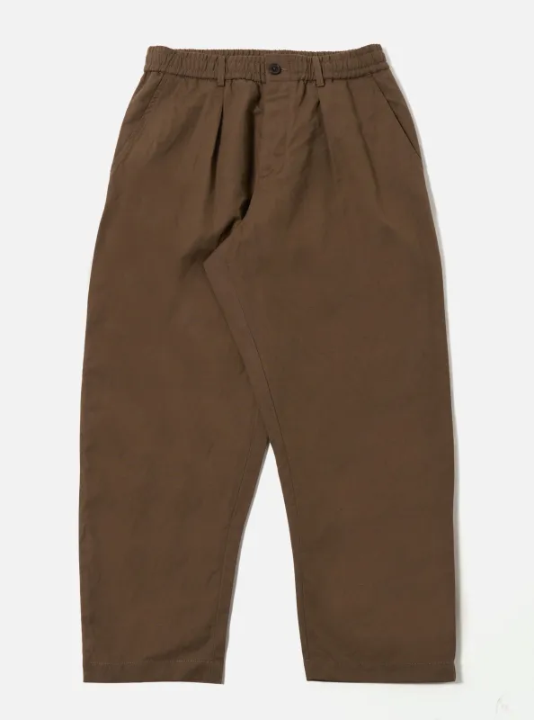 Khaki Linen Slub Weave Oxford Pant sold by Universal Works