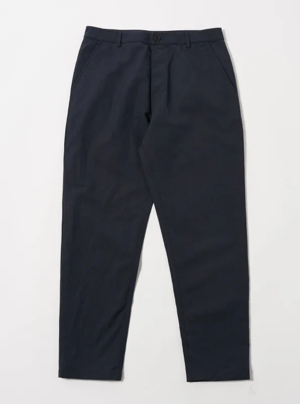 Navy Linen Slub Weave Military Chino sold by Universal Works