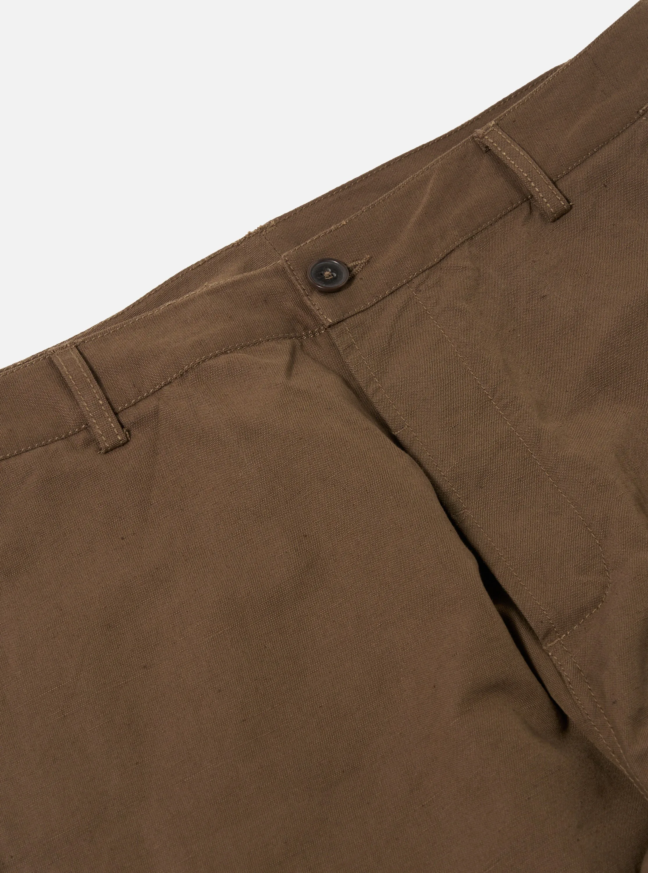 Khaki Linen Slub Weave Military Chino sold by Universal Works product image thumbnail 4