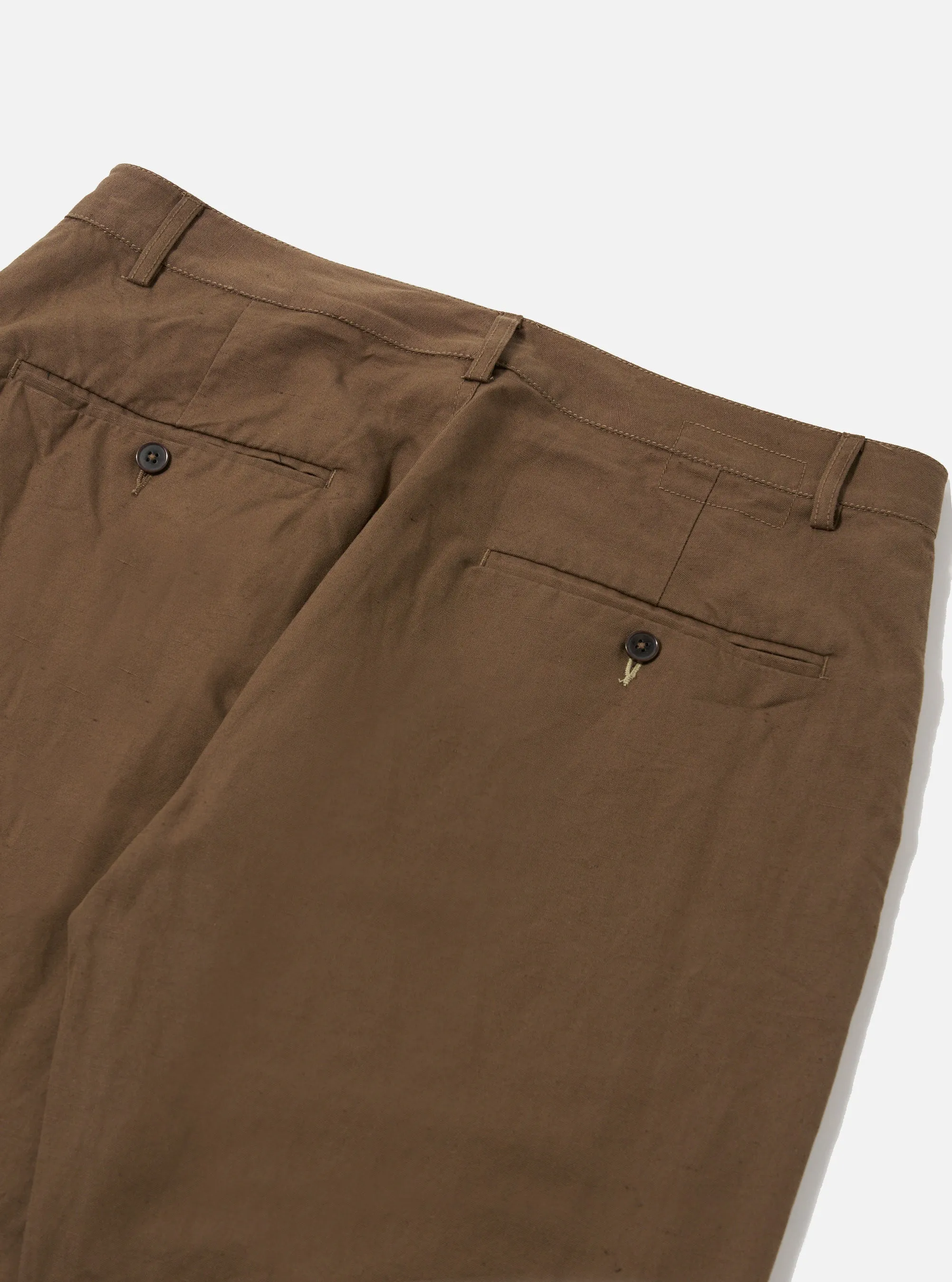 Khaki Linen Slub Weave Military Chino sold by Universal Works product image thumbnail 5