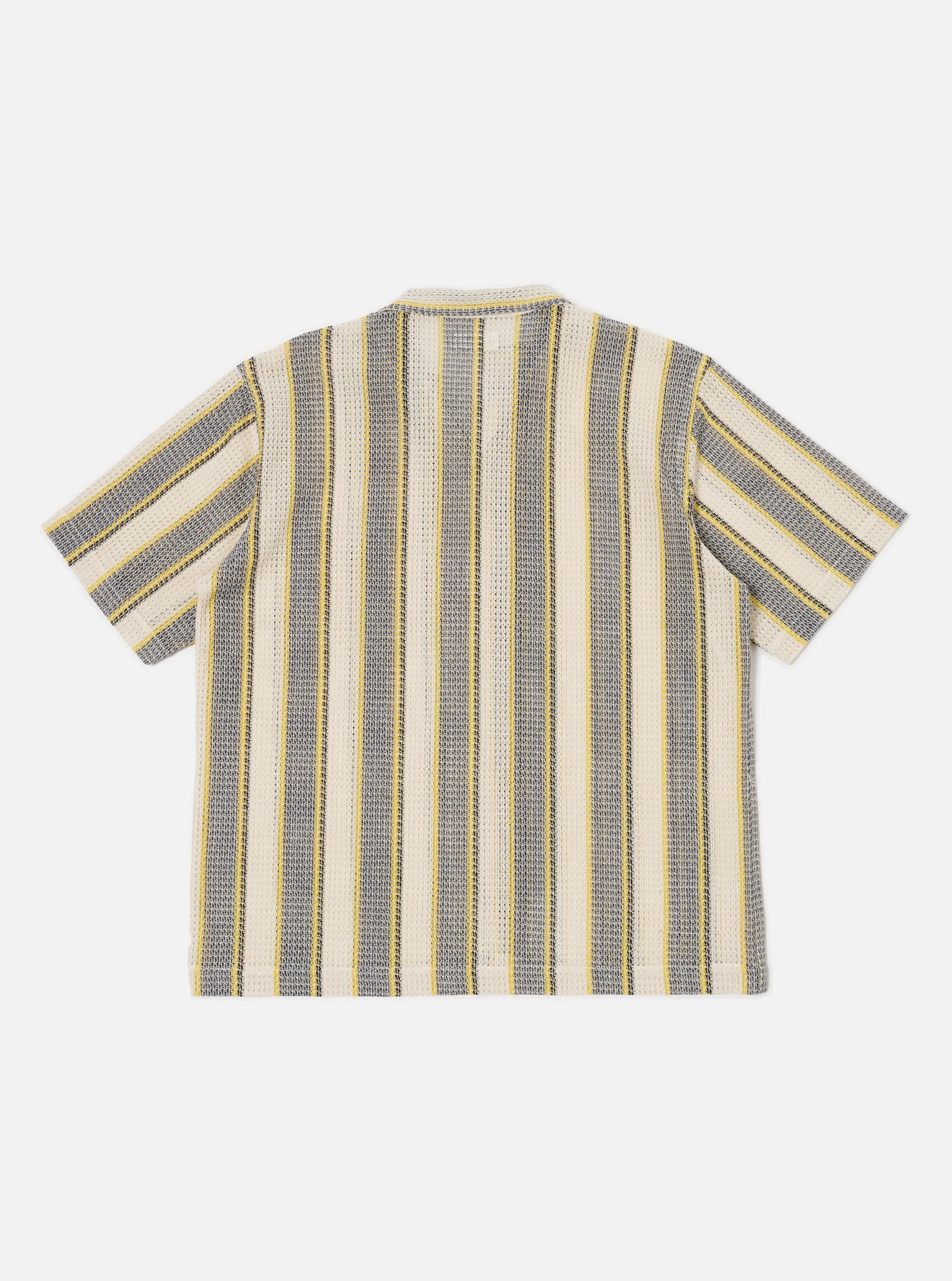 Grey/Yellow Cotton Lattice Road Shirt sold by Universal Works product image thumbnail 4