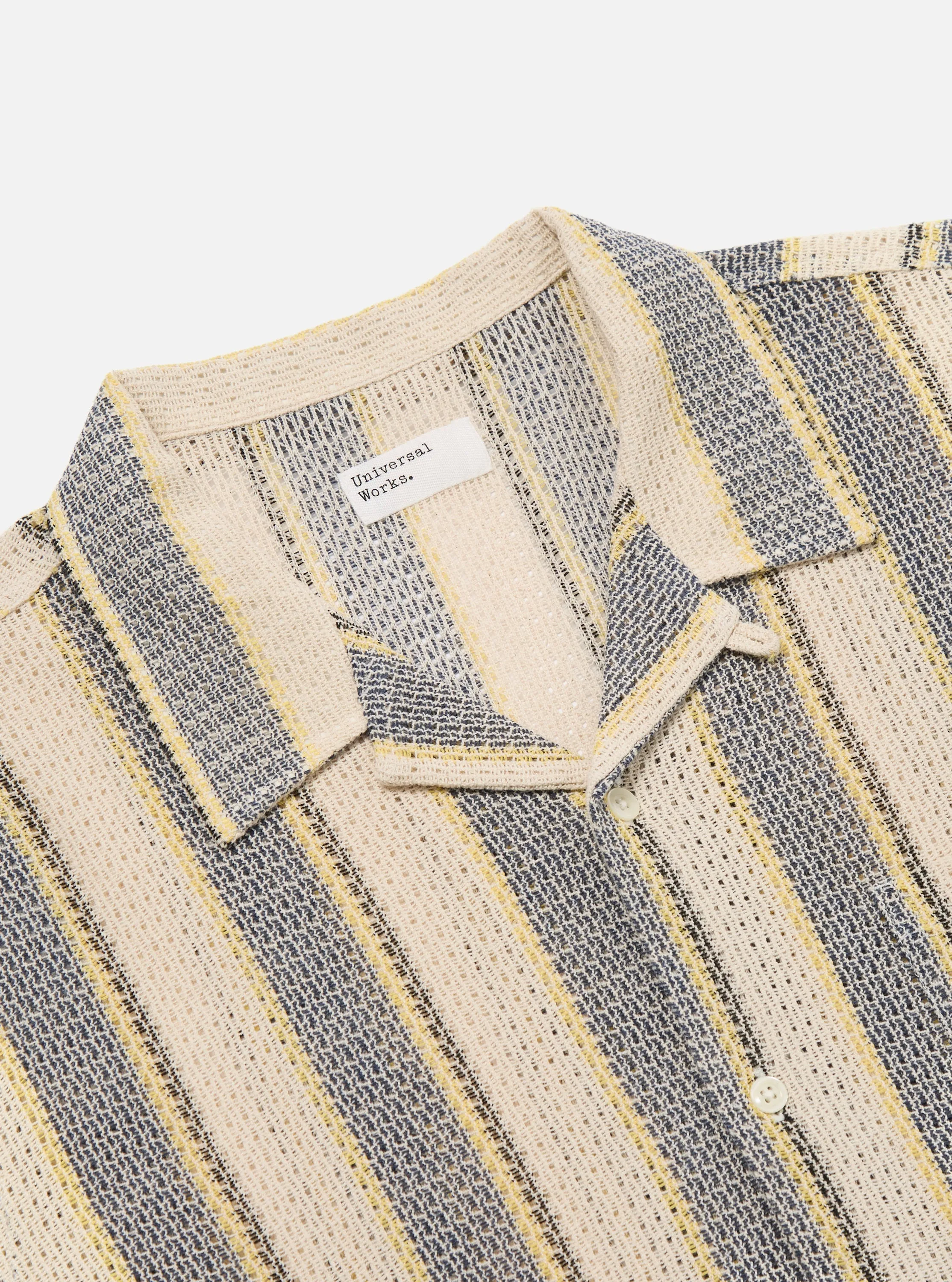 Grey/Yellow Cotton Lattice Road Shirt sold by Universal Works product image thumbnail 5