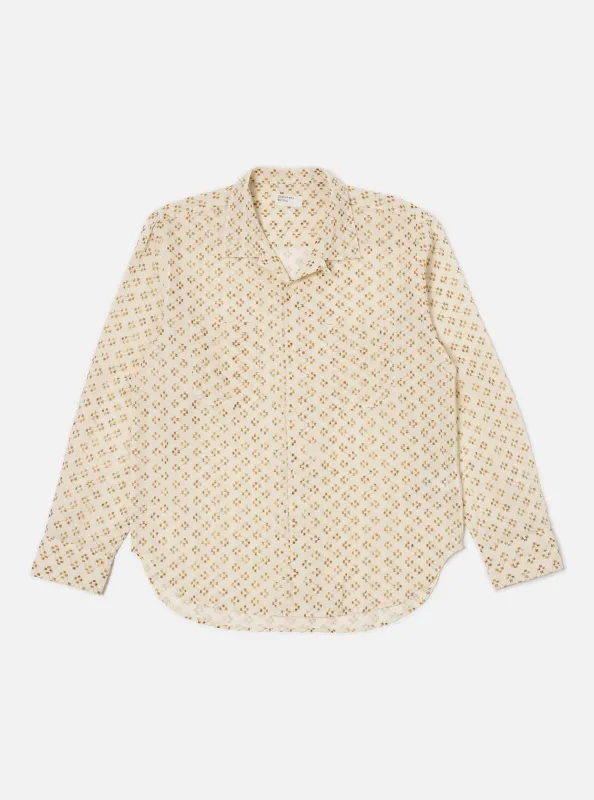 Camel Mitla Weave Work Shirt made by Universal Works