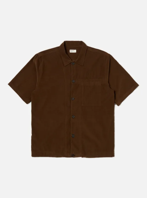 Khaki Summer Cord Tech Overshirt made by Universal Works
