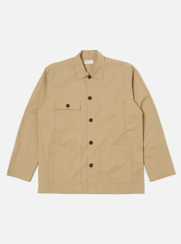 Sand Military Cotton Dockside Overshirt sold by Universal Works