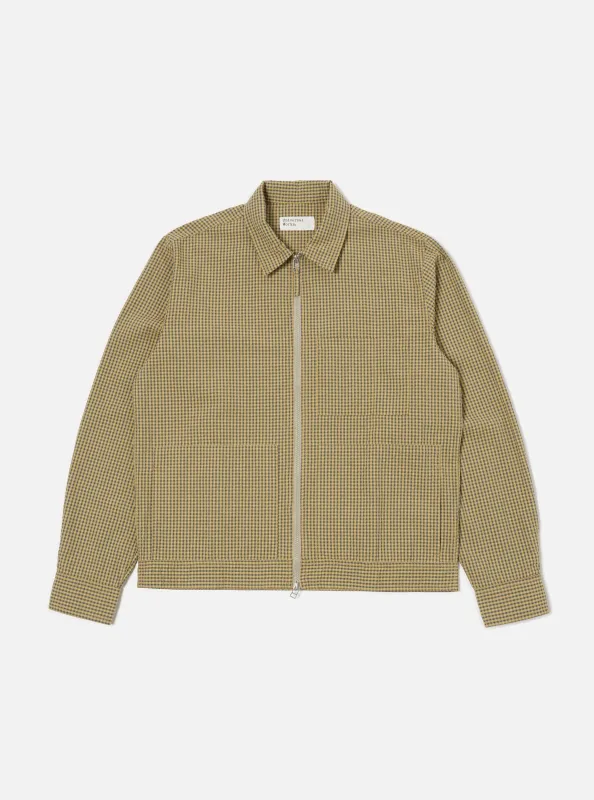 Yellow Japanese Seersucker Zip Uniform Jacket sold by Universal Works