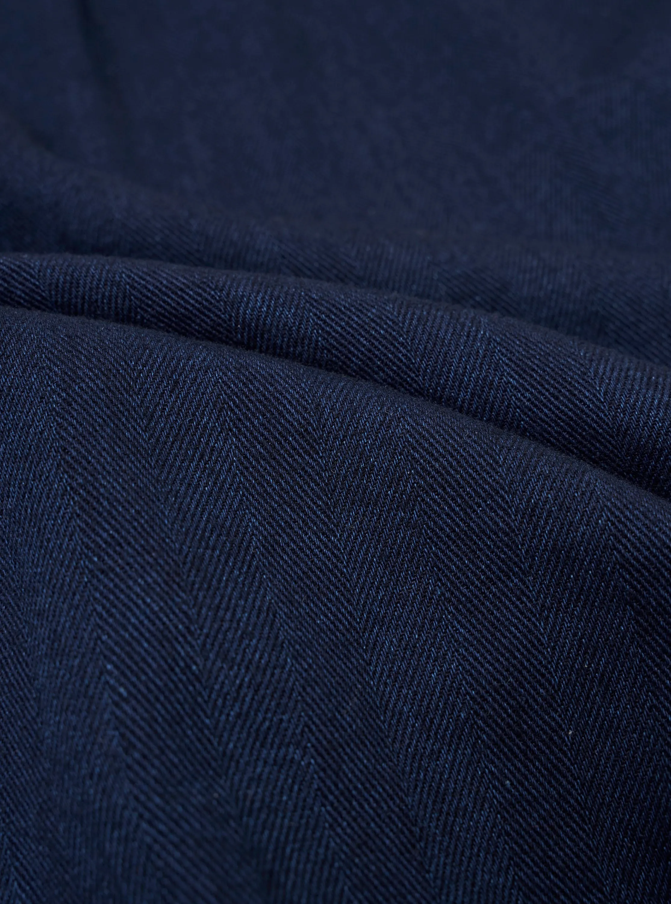 Indigo Recycled Herringbone Pleated Track Pant sold by Universal Works product image thumbnail 4