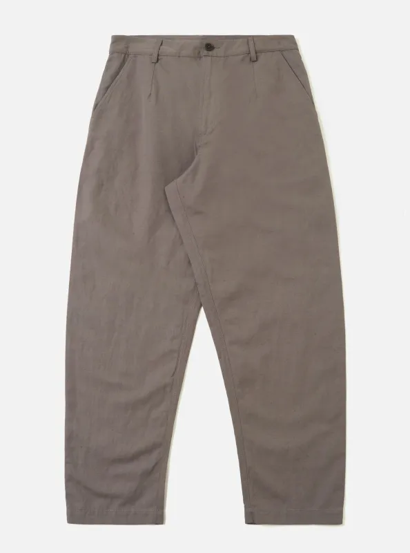 Mid Grey Linen Slub Weave Dizzy Trouser sold by Universal Works