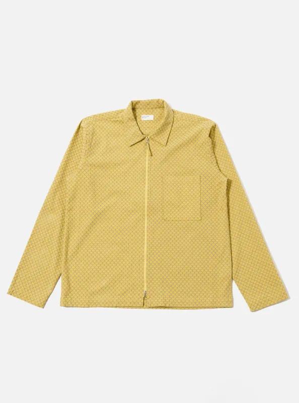 Yellow Mykonos Cotton Zip Shirt sold by Universal Works