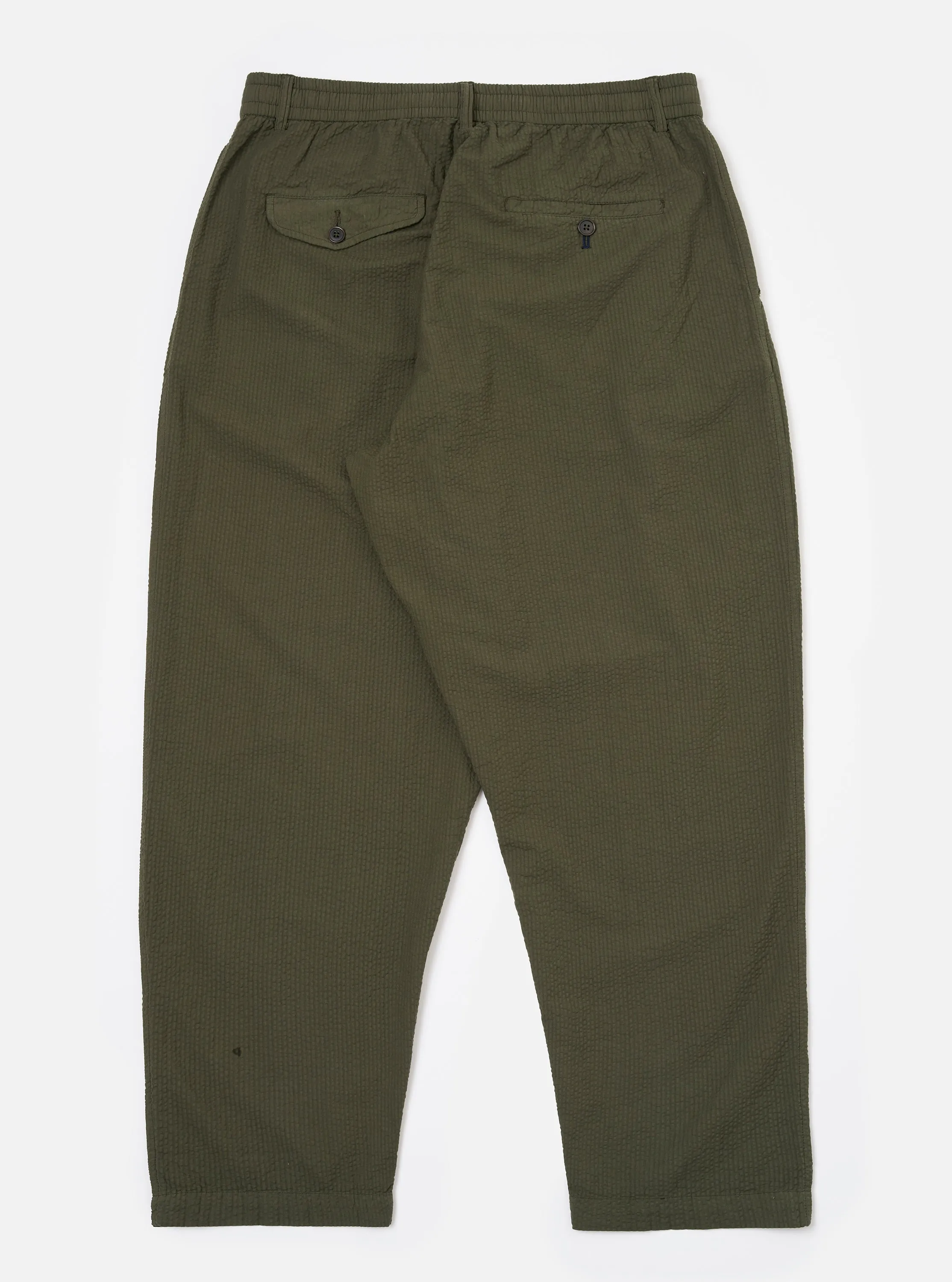 Olive Merida Seersucker Pleated Track Pant sold by Universal Works product image thumbnail 2