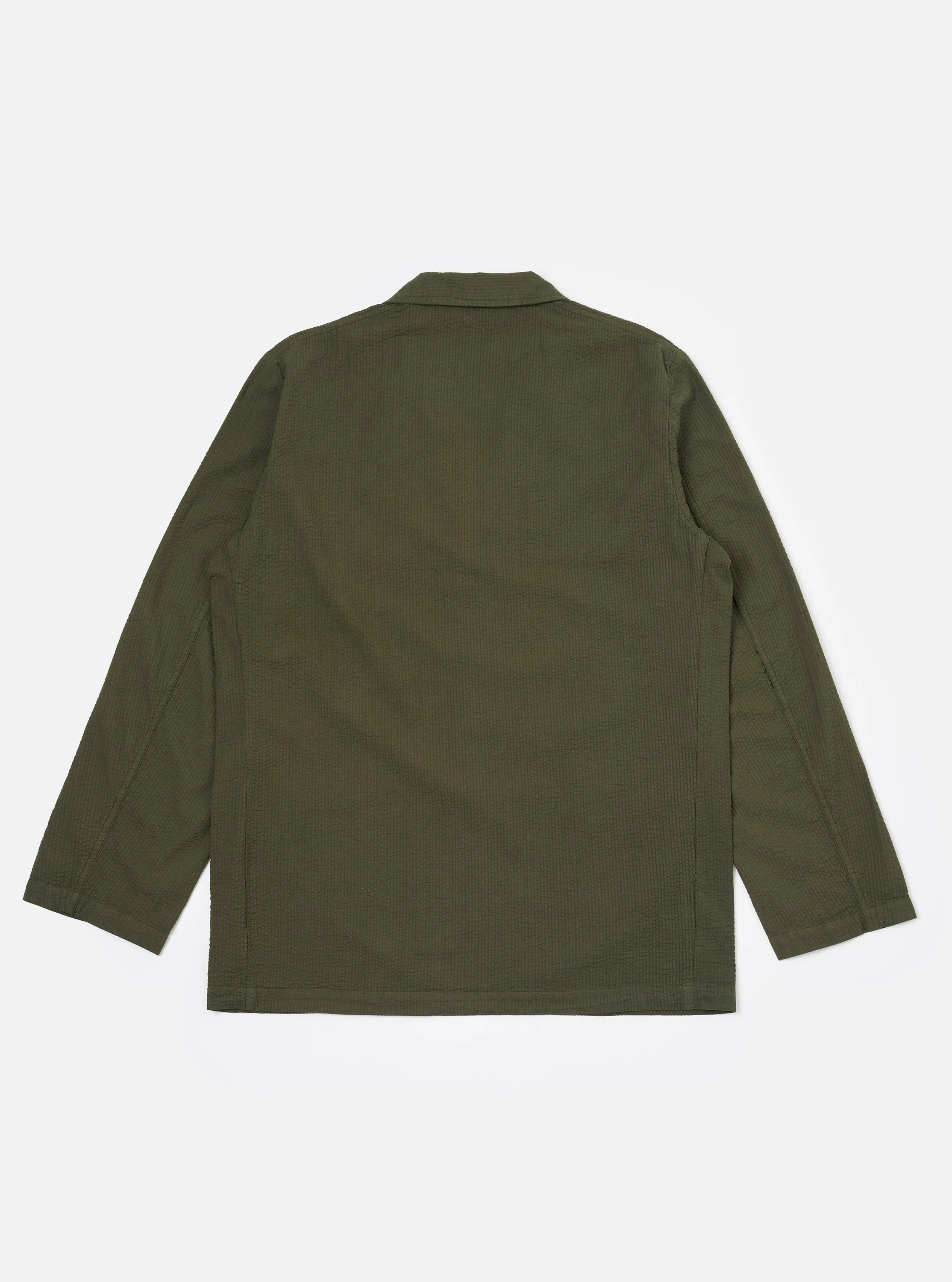 Olive Merida Seersucker Three Button Jacket sold by Universal Works product image thumbnail 2