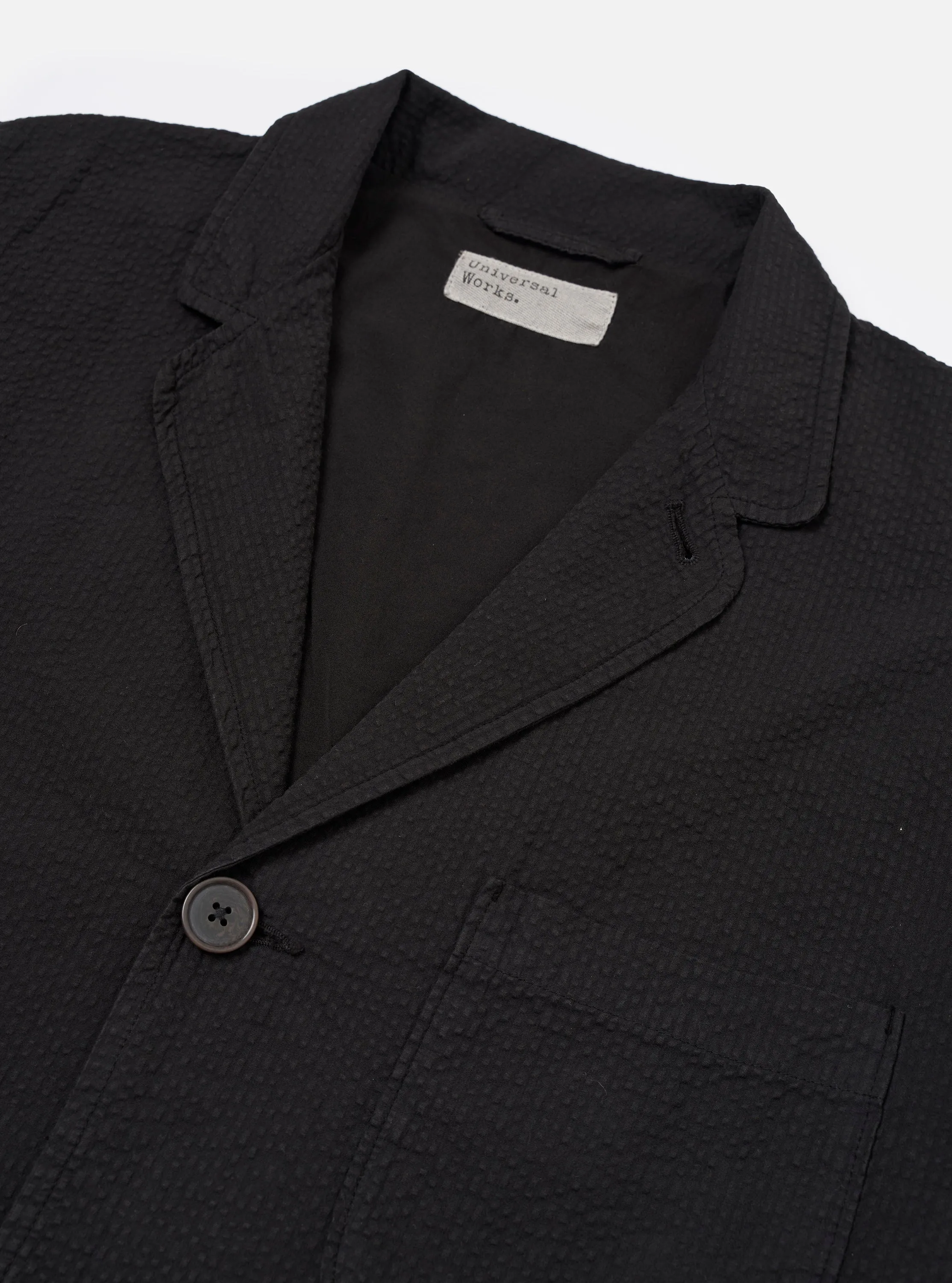 Black Merida Seersucker Three Button Jacket sold by Universal Works product image thumbnail 3