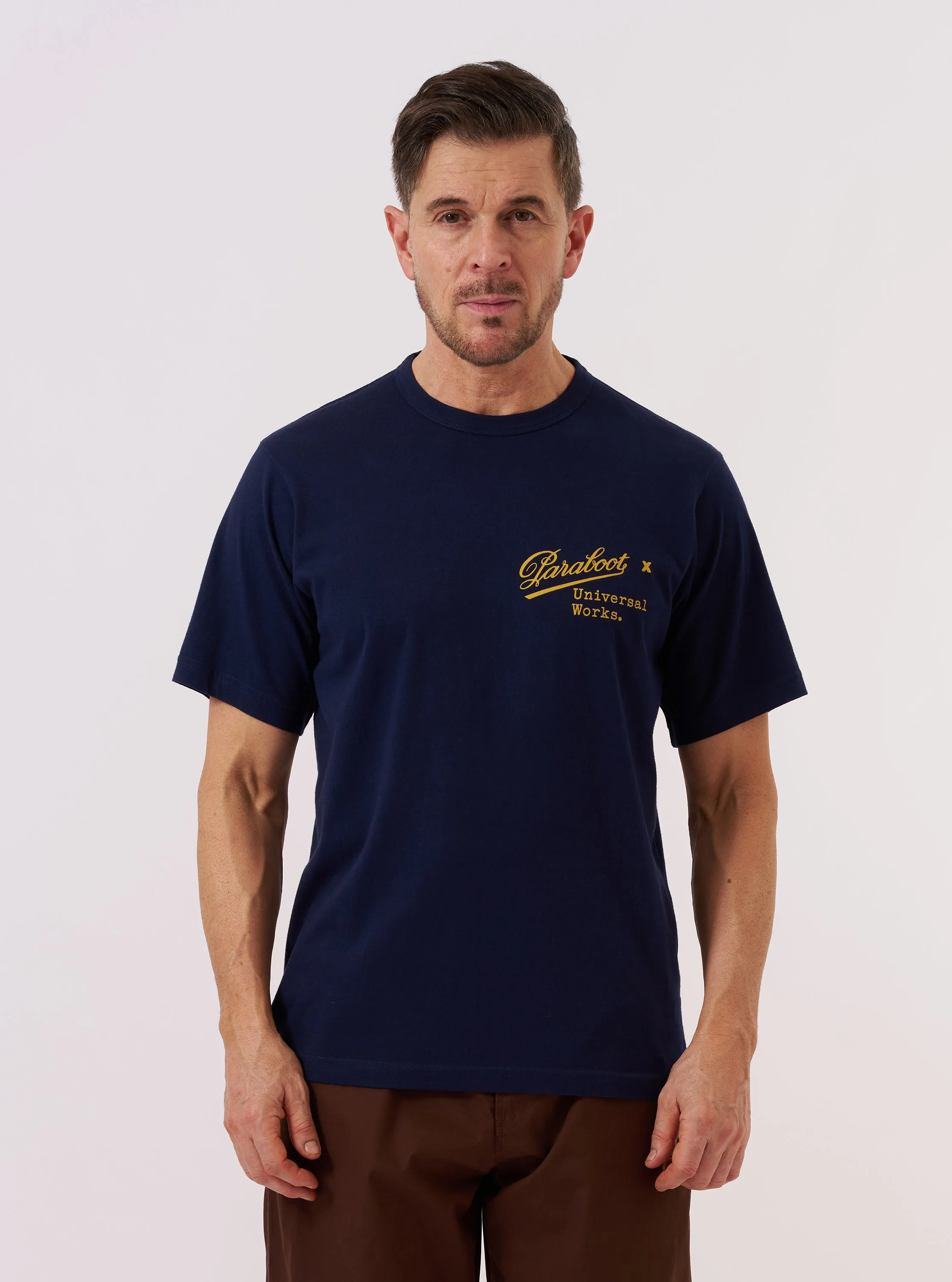 Paraboot x Universal Works Navy Single Jersey Print Tee sold by Universal Works product image thumbnail 2