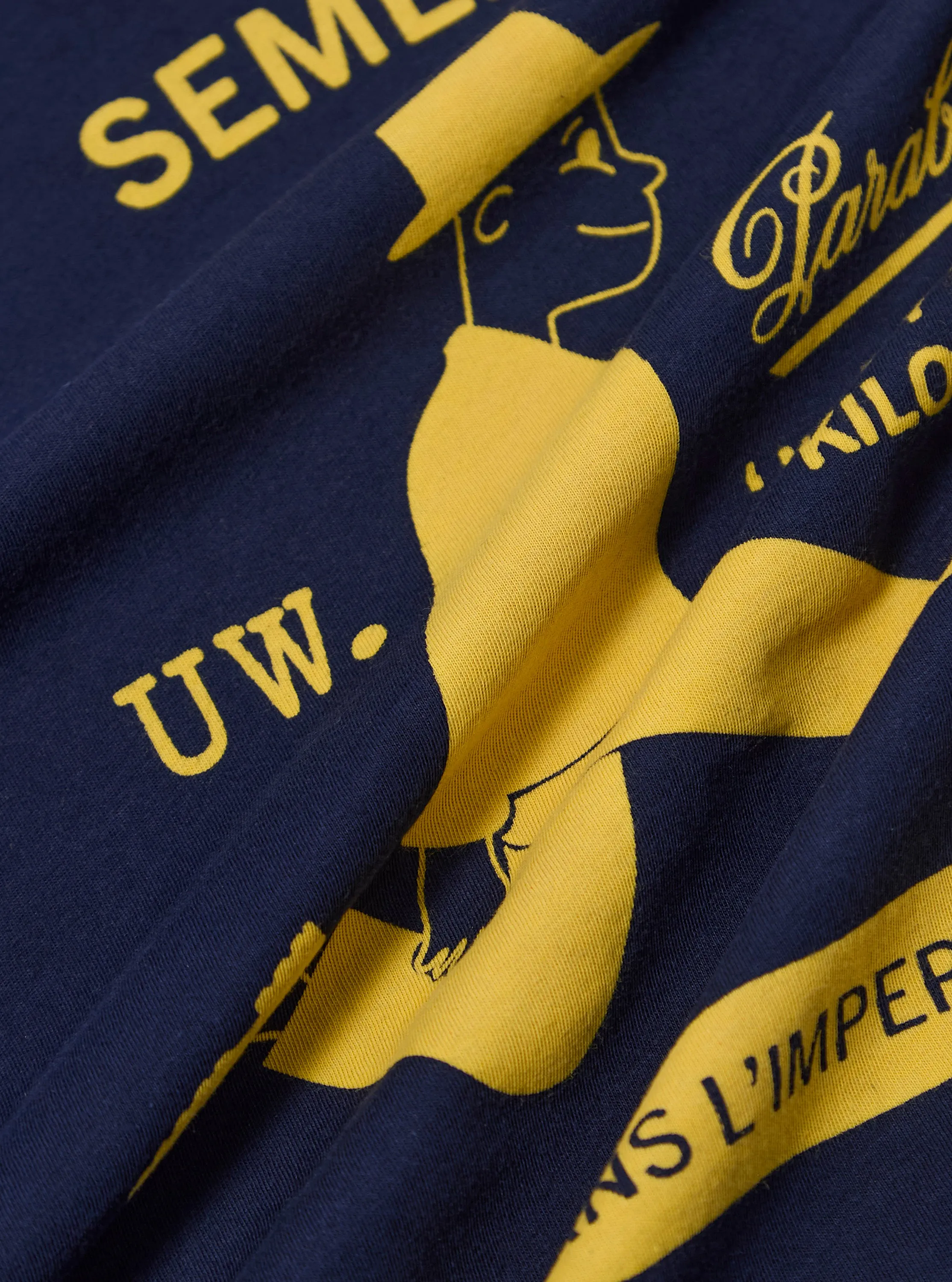 Paraboot x Universal Works Navy Single Jersey Print Tee sold by Universal Works product image thumbnail 4