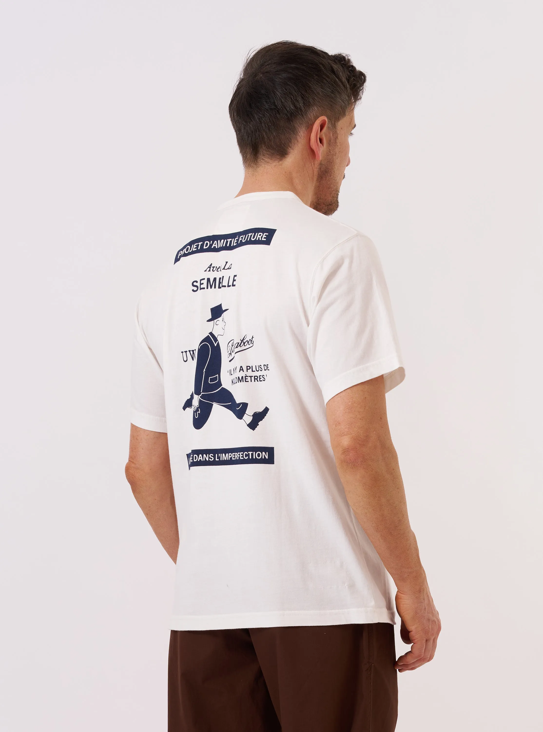 Paraboot x Universal Works Ecru Single Jersey Print Tee sold by Universal Works product image thumbnail 3