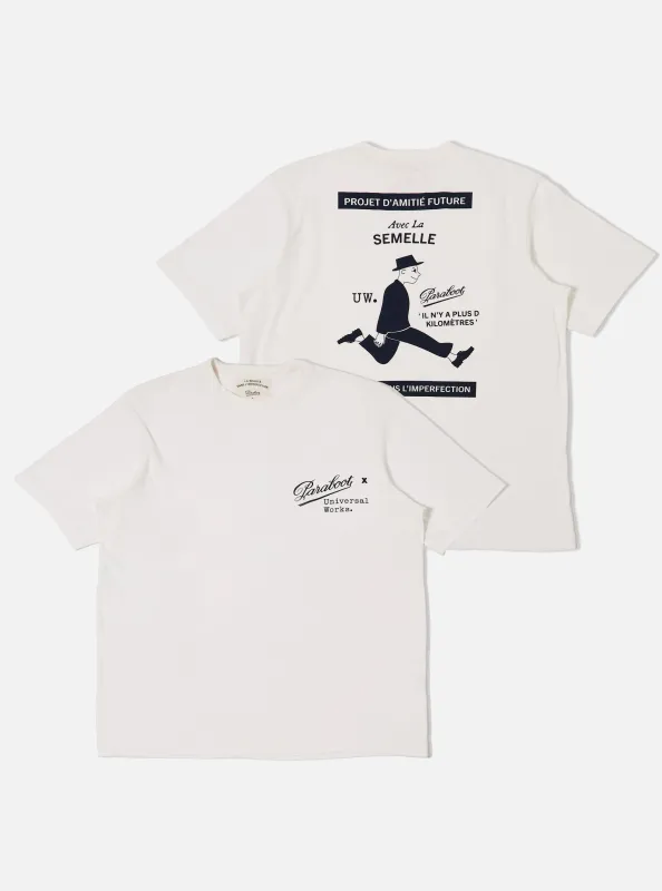 Paraboot x Universal Works Ecru Single Jersey Print Tee made by Universal Works