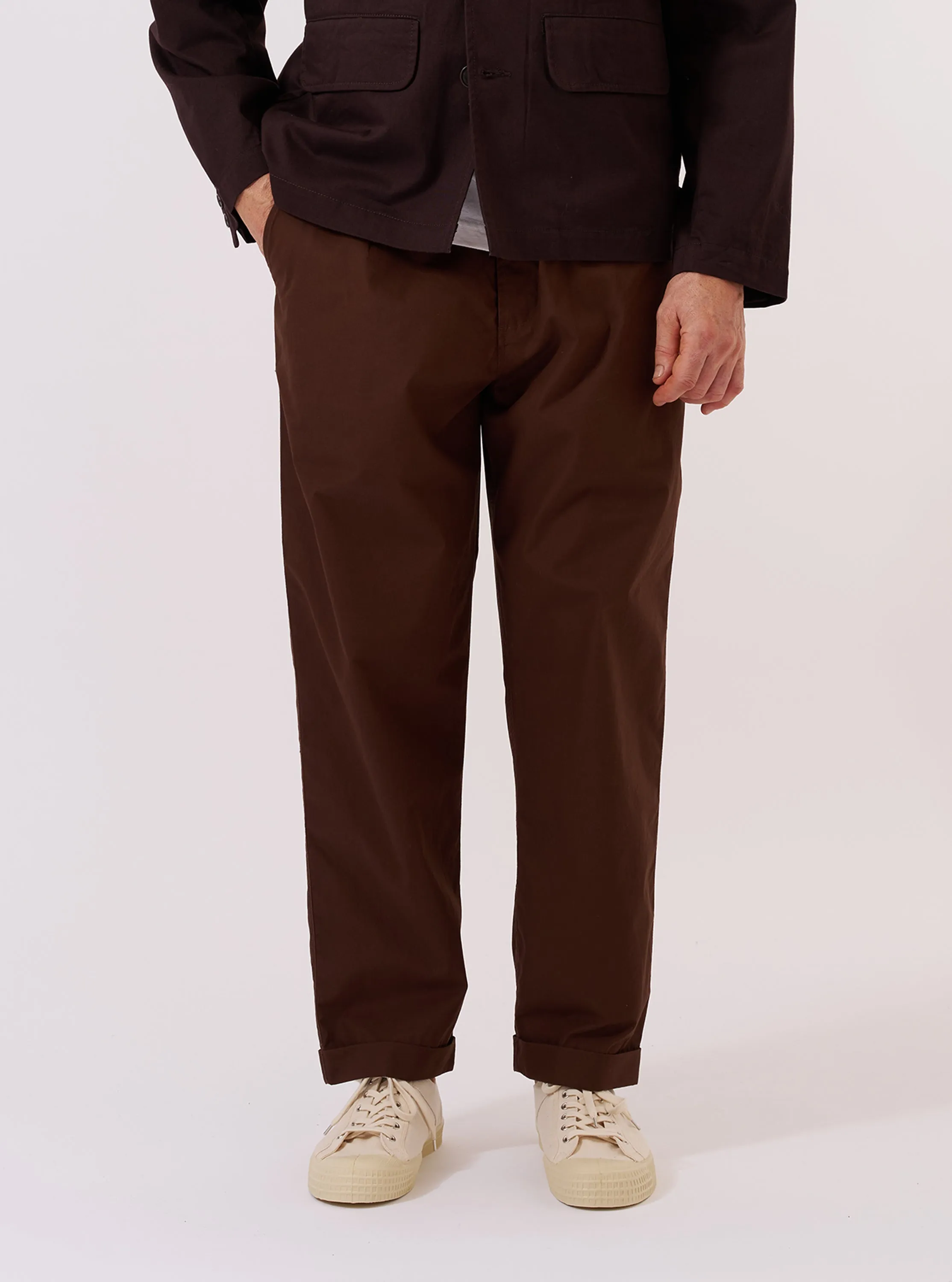 Paraboot x Universal Works Brown Peached Poplin Super Chino sold by Universal Works product image thumbnail 2