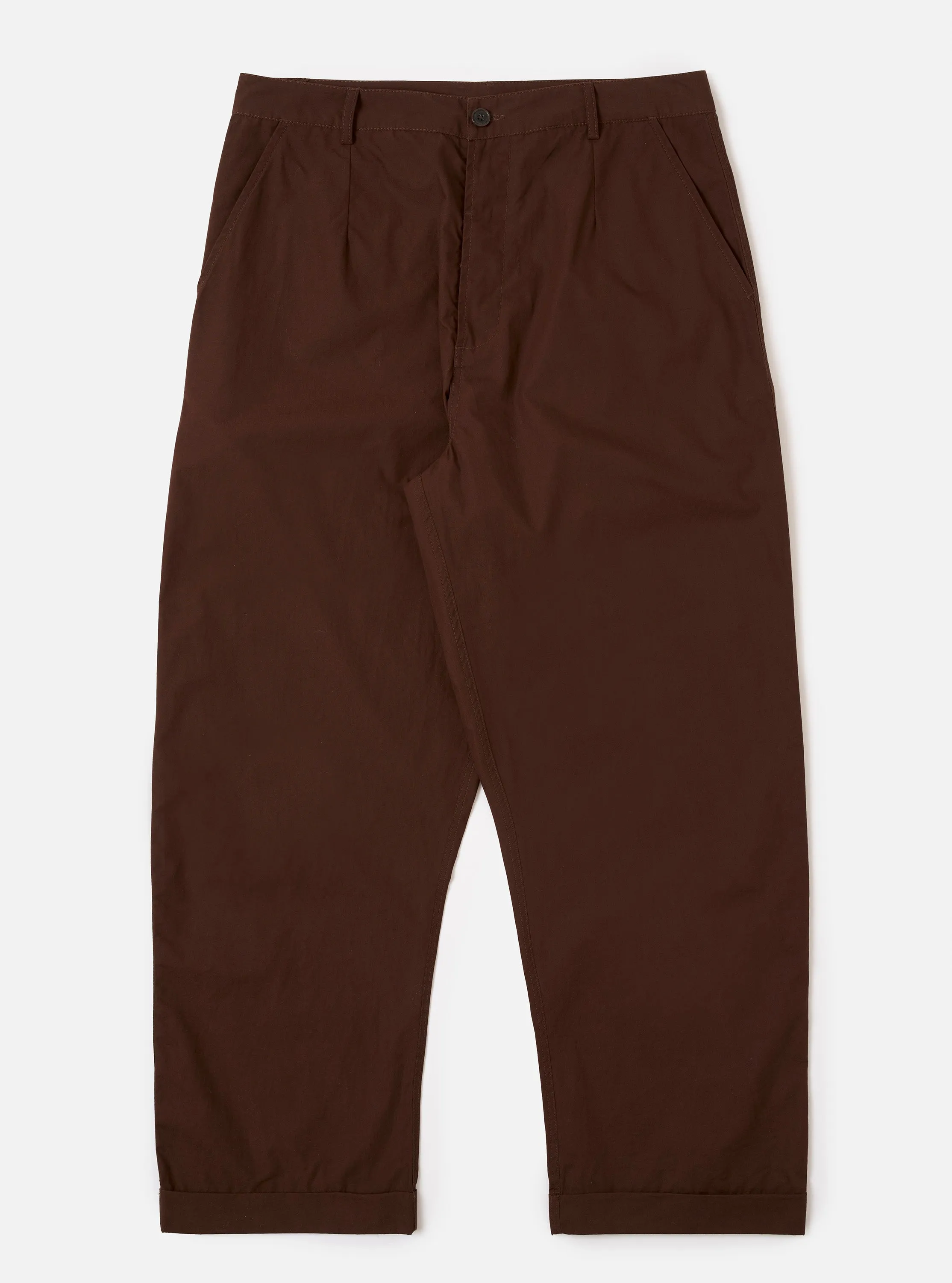 Paraboot x Universal Works Brown Peached Poplin Super Chino sold by Universal Works