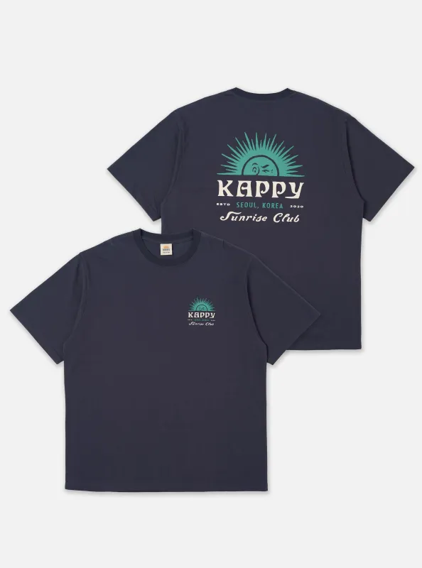 Kappy Vintage Navy Sunny Wink Half Tee made by Kappy