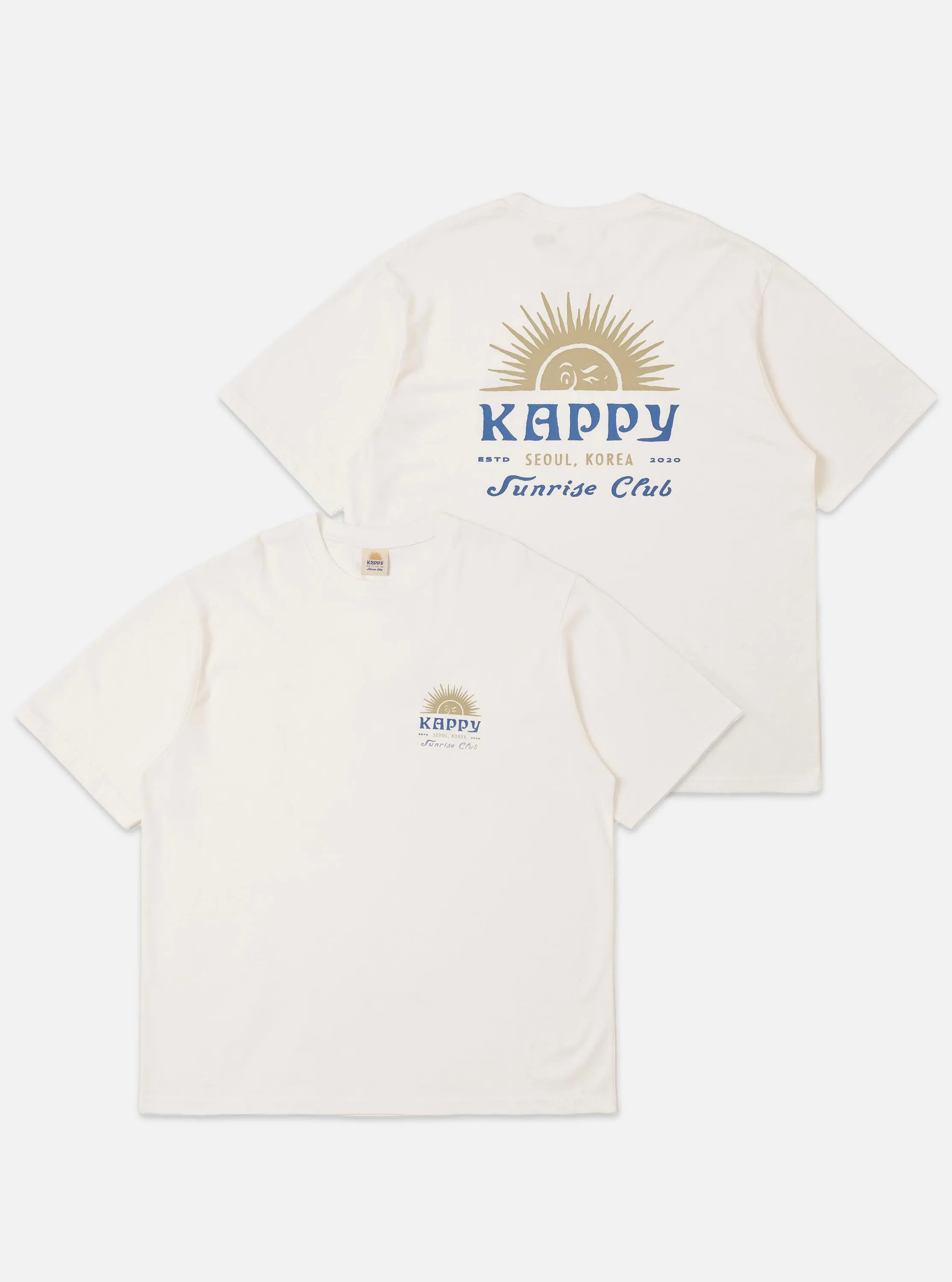 Kappy White Sunny Wink Half Tee sold by Universal Works