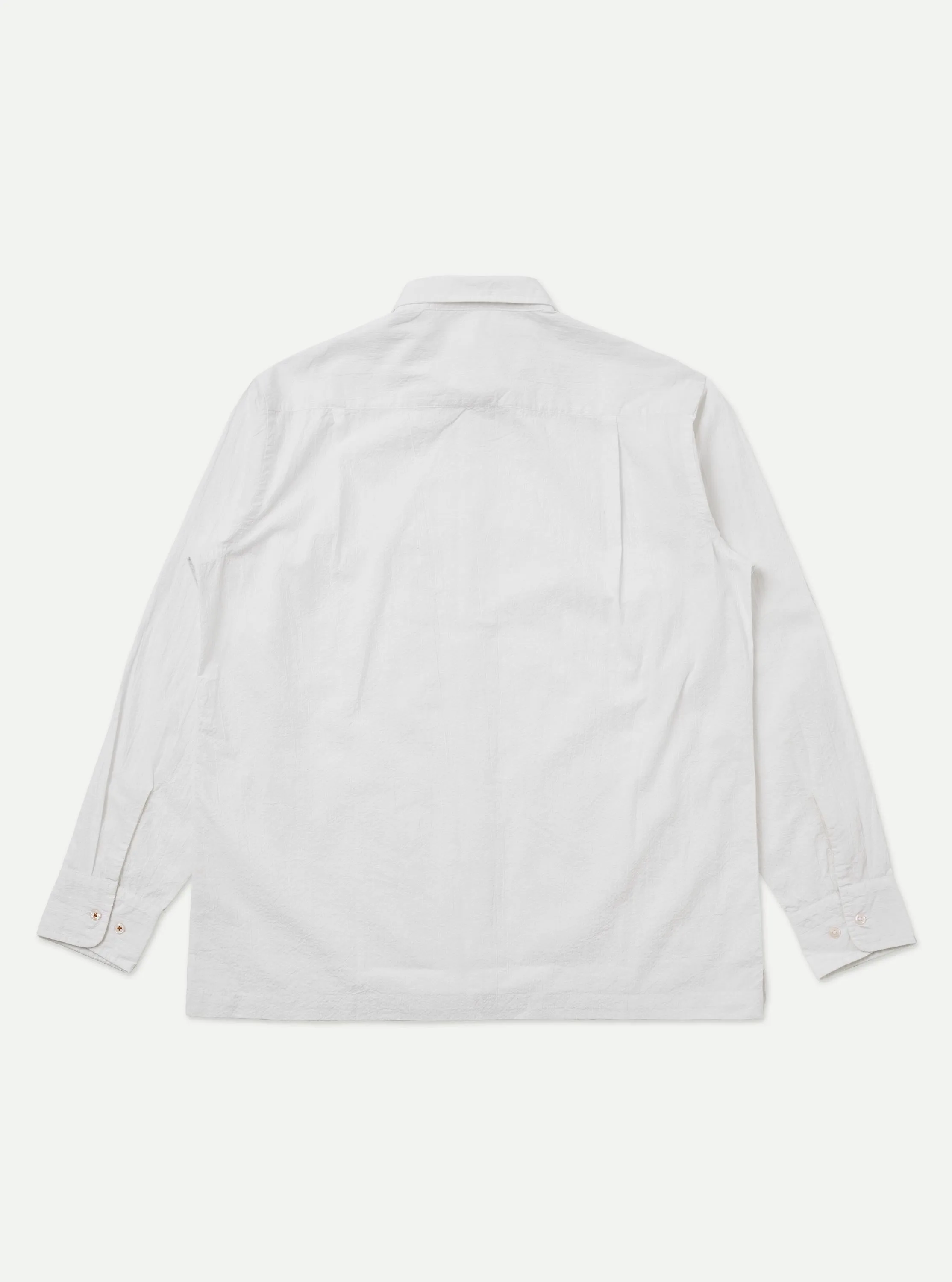 White Seersucker Double Lucky Shirt sold by Universal Works product image thumbnail 3