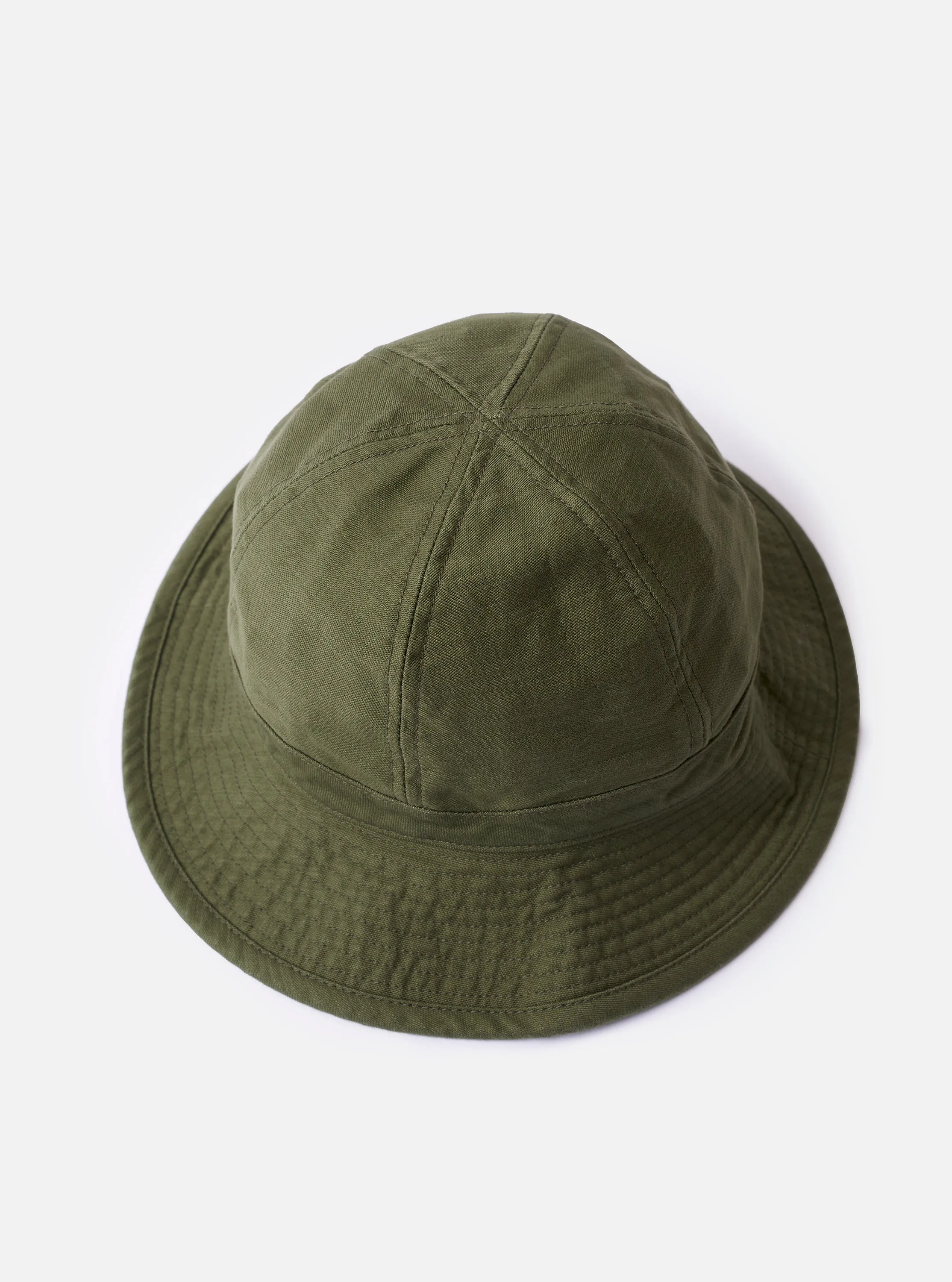 cableami® Dark Olive Baker Back Satin Cotton Metro Hat sold by Universal Works product image thumbnail 2