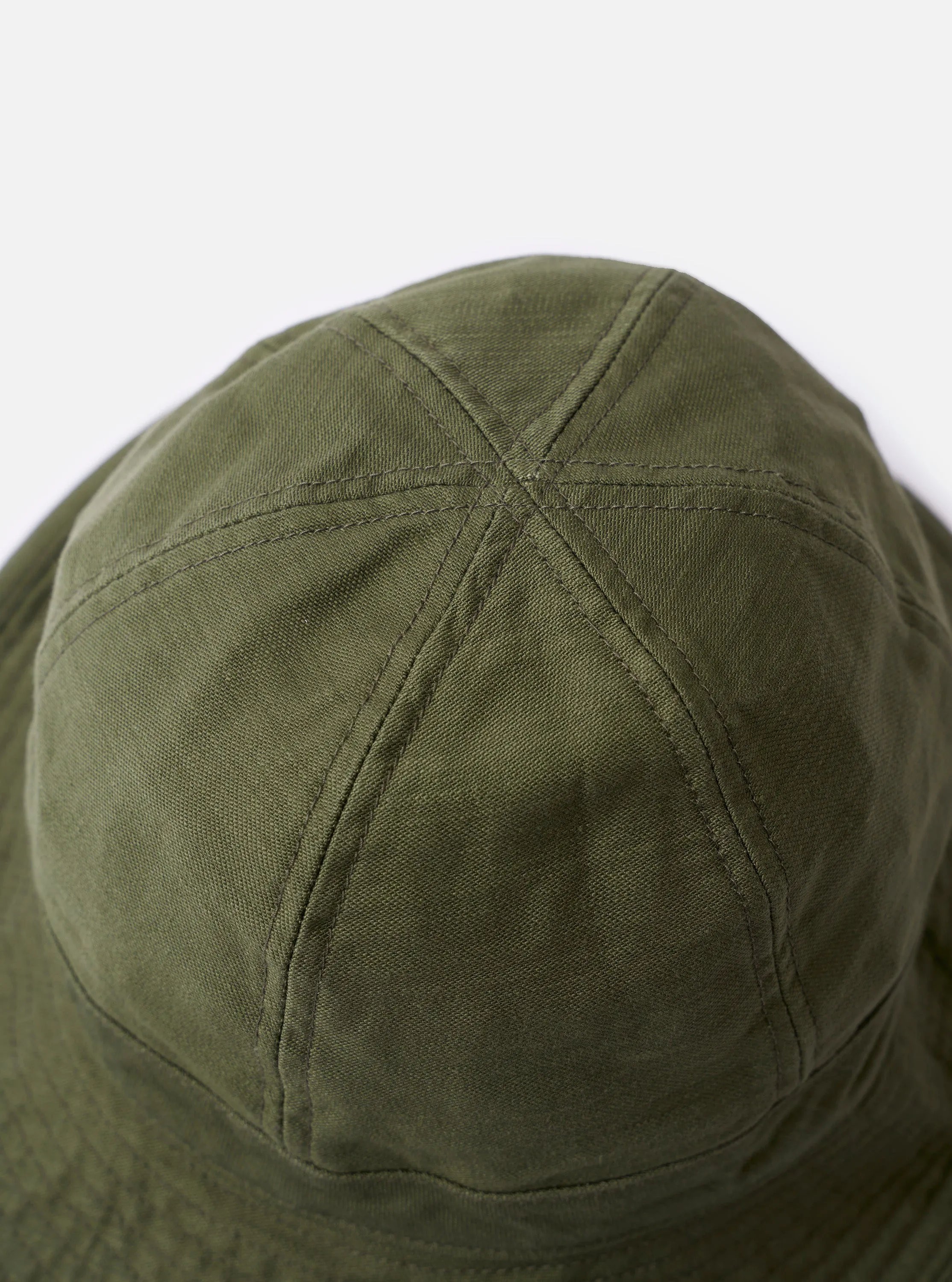 cableami® Dark Olive Baker Back Satin Cotton Metro Hat sold by Universal Works product image thumbnail 3