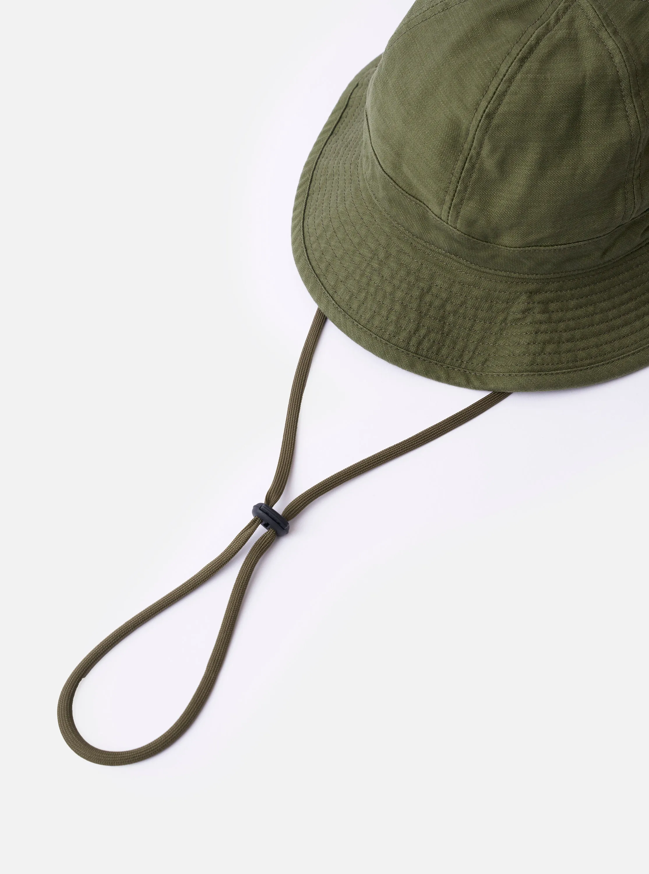 cableami® Dark Olive Baker Back Satin Cotton Metro Hat sold by Universal Works product image thumbnail 4