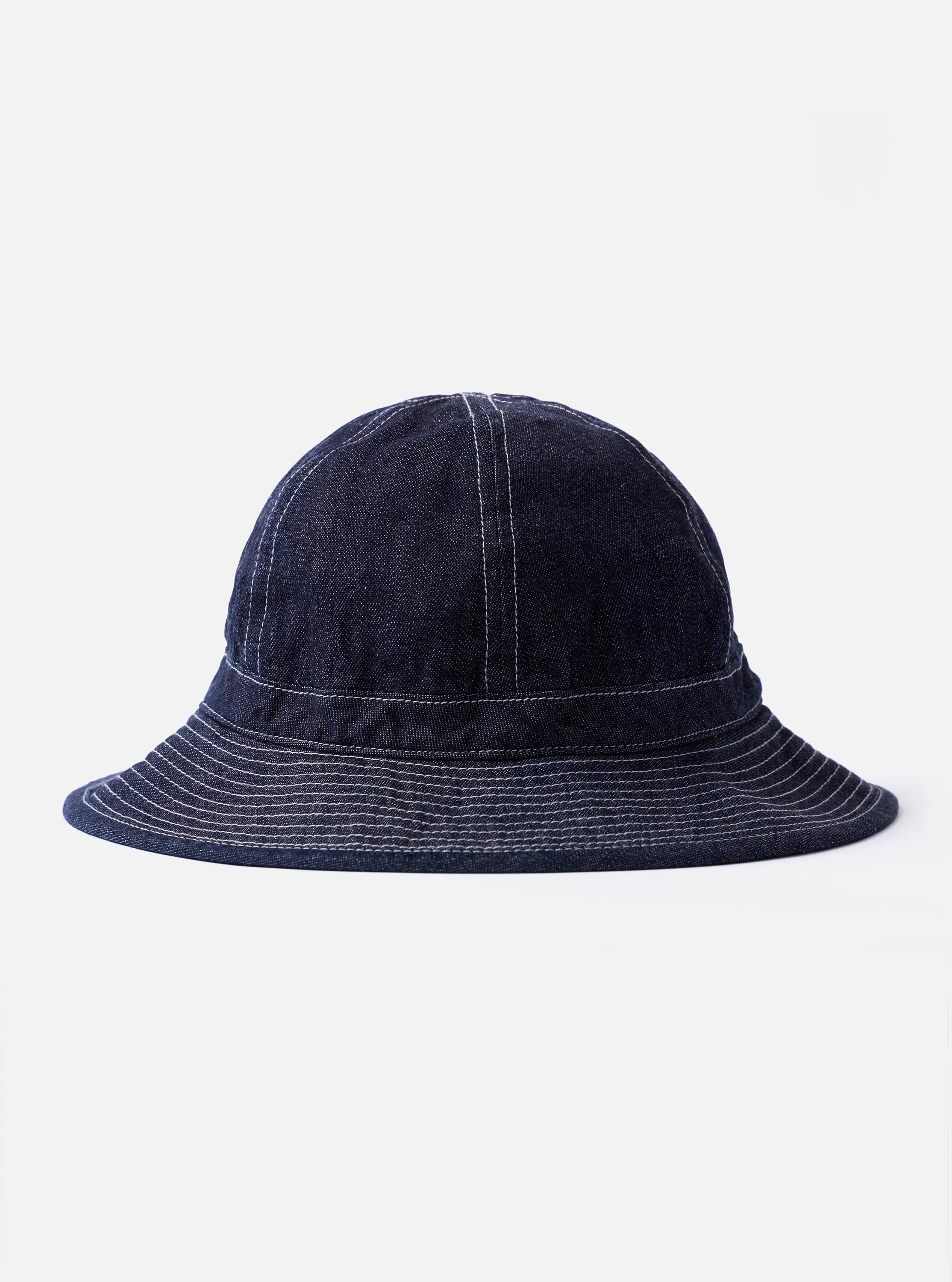 cableami® Indigo 10oz Denim Metro Hat sold by Universal Works