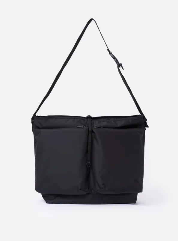 F/CE.® Black Recycled Nylon 420 re/cor Courier Shoulder Bag made by Universal Works