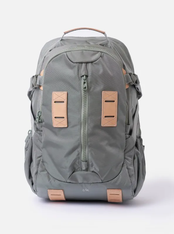 F/CE.® Foliage Green Recycled Nylon 420 re/cor Travel Backpack made by Universal Works