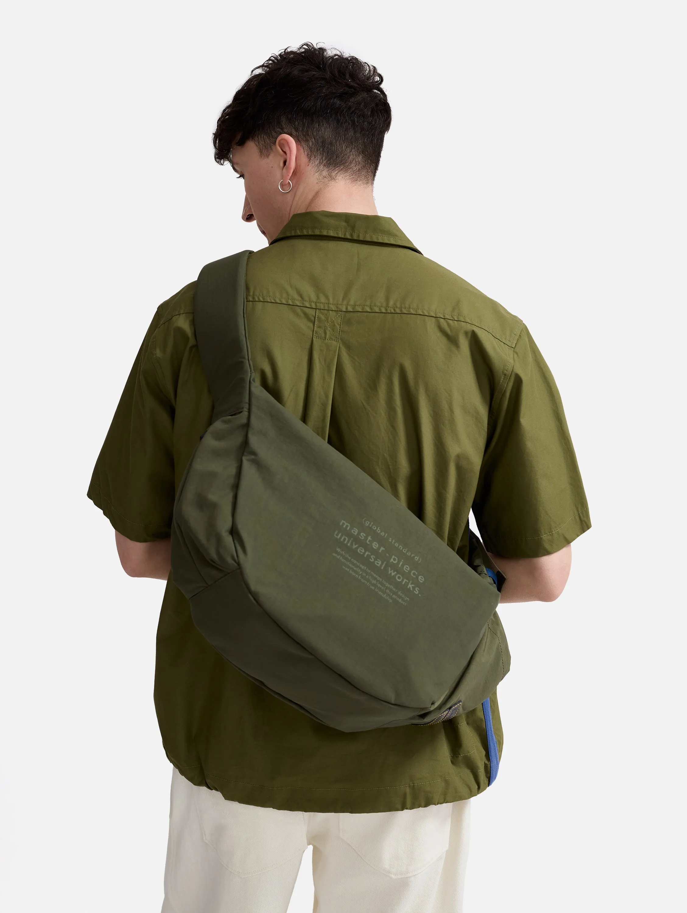 master-piece x Universal Works Olive Medium Canvas Shoulder Bag sold by Universal Works product image thumbnail 2