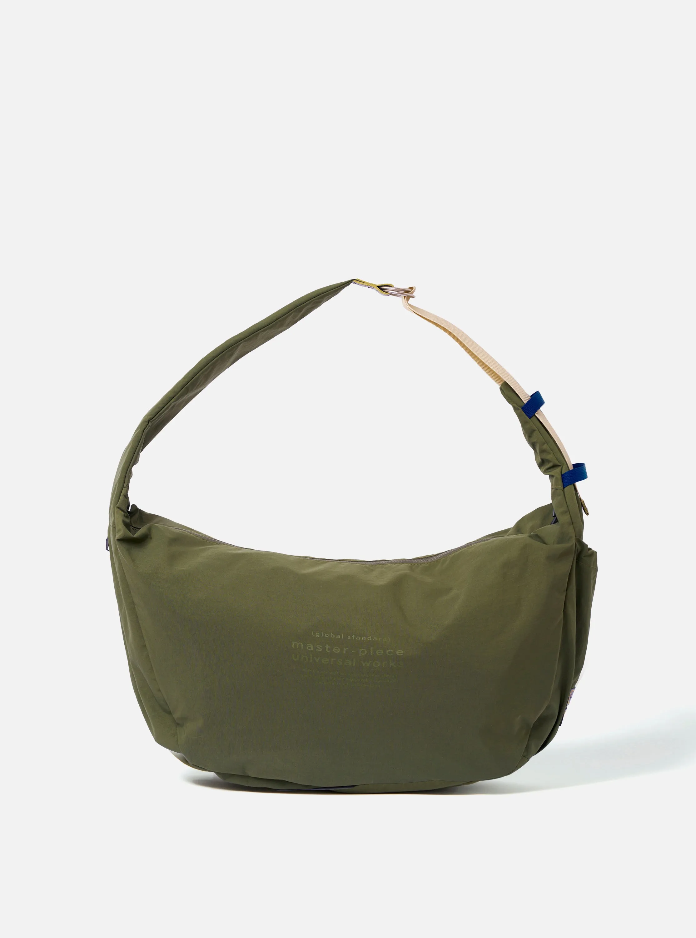 master-piece x Universal Works Olive Medium Canvas Shoulder Bag sold by Universal Works