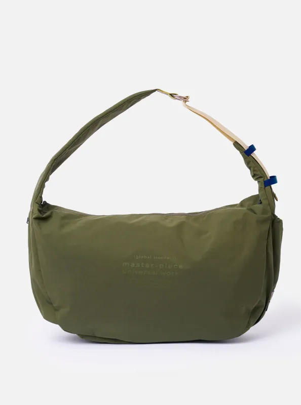 master-piece x Universal Works Olive Large Canvas Shoulder Bag made by Universal Works
