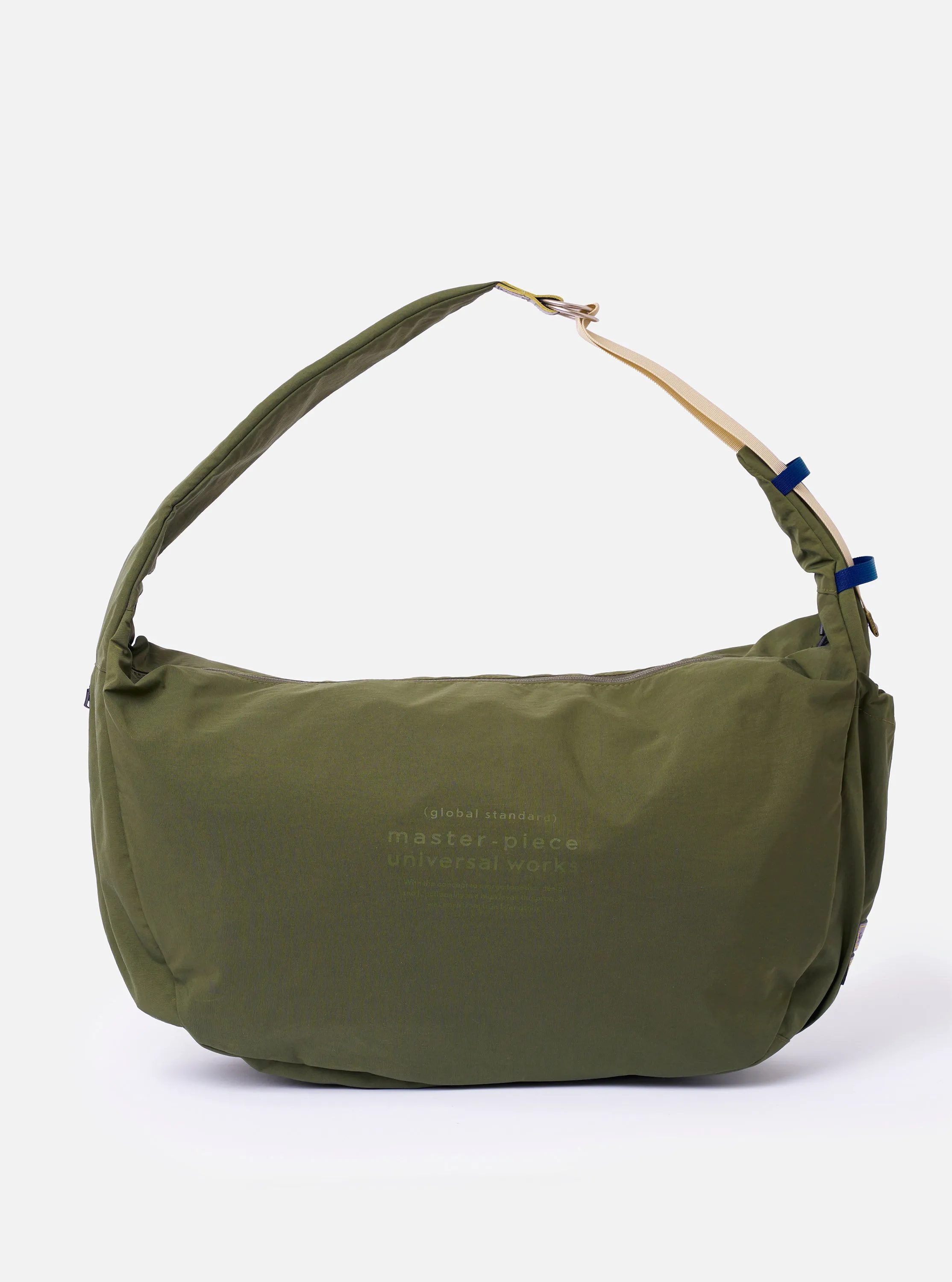 master-piece x Universal Works Olive Large Canvas Shoulder Bag sold by Universal Works